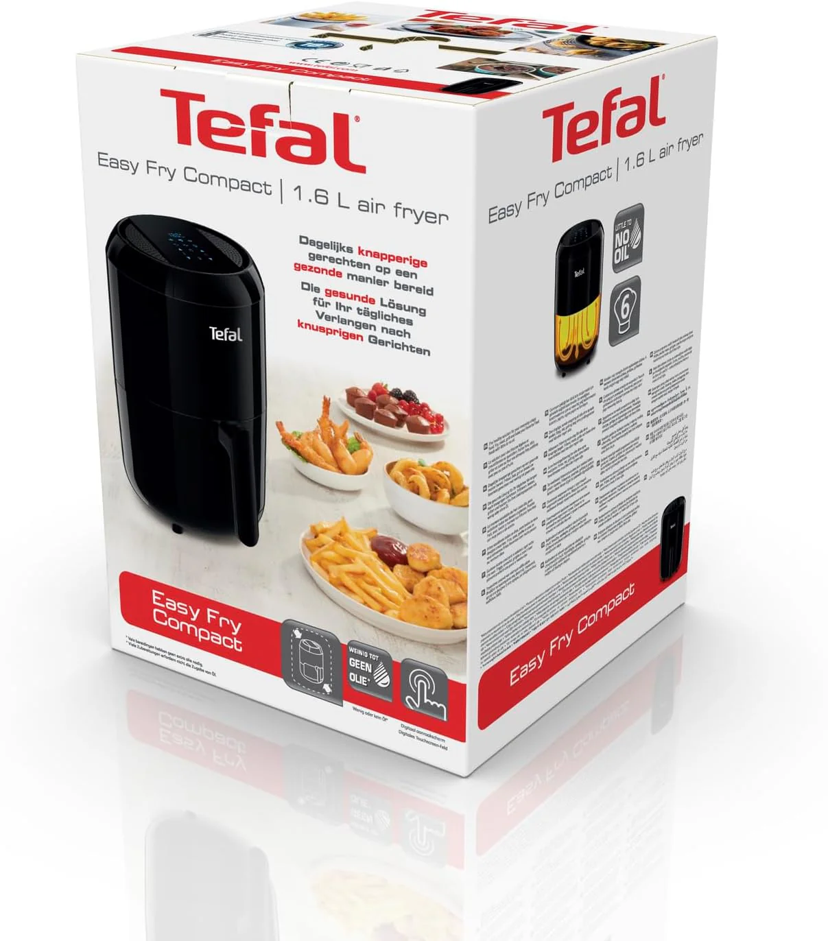Tefal EY3018 Easy Fry Compact Heissluftfritteuse | Kapazität: 1,6 L | 6 Kochprogramme | Digitales Di - Image 8