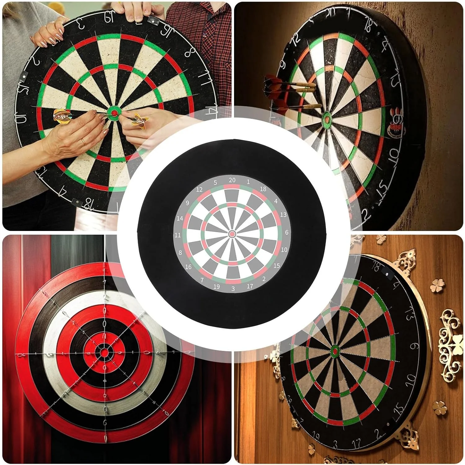 Teksome Dartscheibe Surround – 5 Stück Eva Dartscheibe Surround Wandschutz, Spleissen Surround Ringe - Image 6