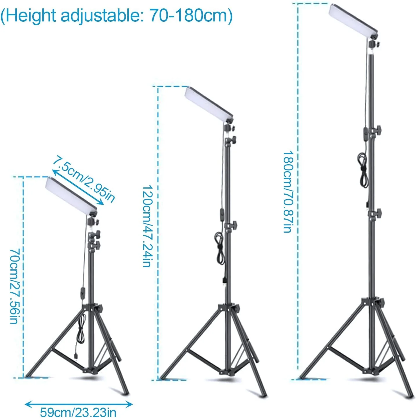 Teleskop-LED-Campingleuchten | Ausziehbares Stativ Grilllampe | Höhenverstellbare Stativlampe Für Na - Image 5