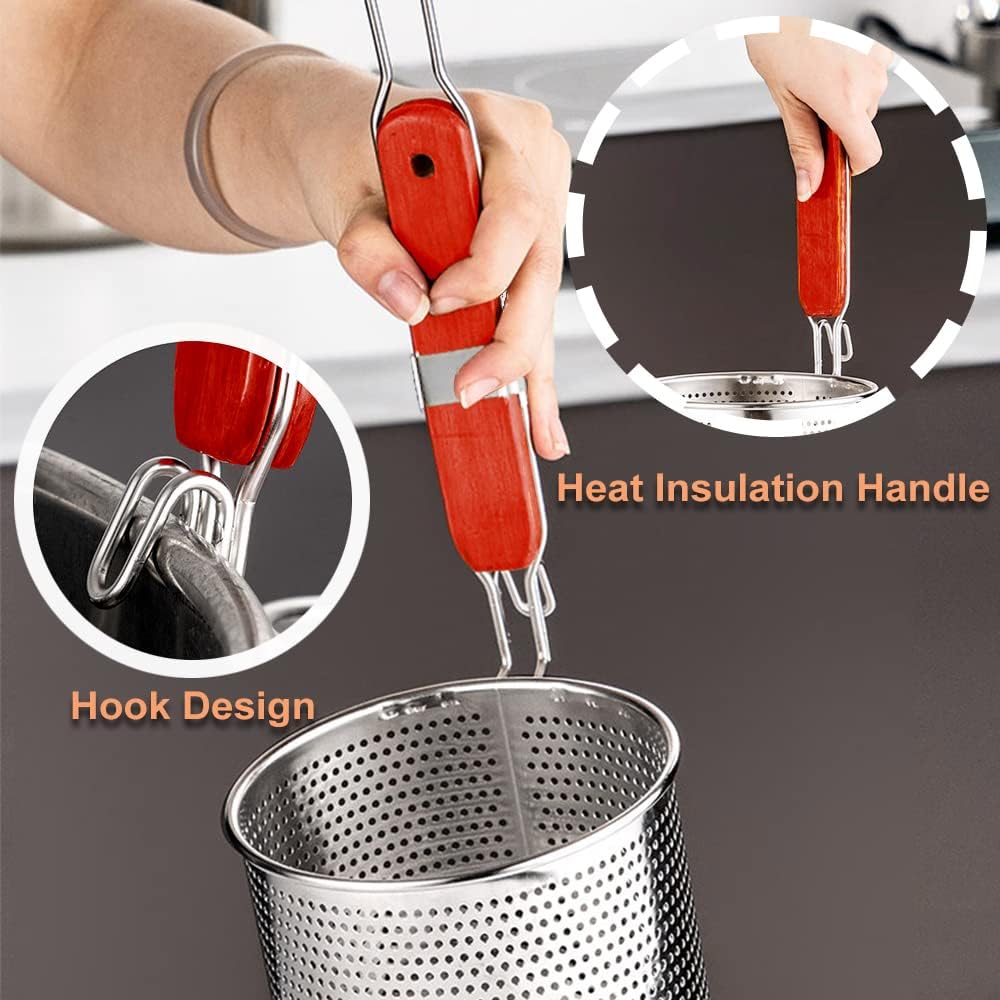 Tenta Kitchen Drahtsieb aus rostfreiem Edelstahl, mit Bambusgriff. Strainer Strainer Strainer 14cm, - Image 4