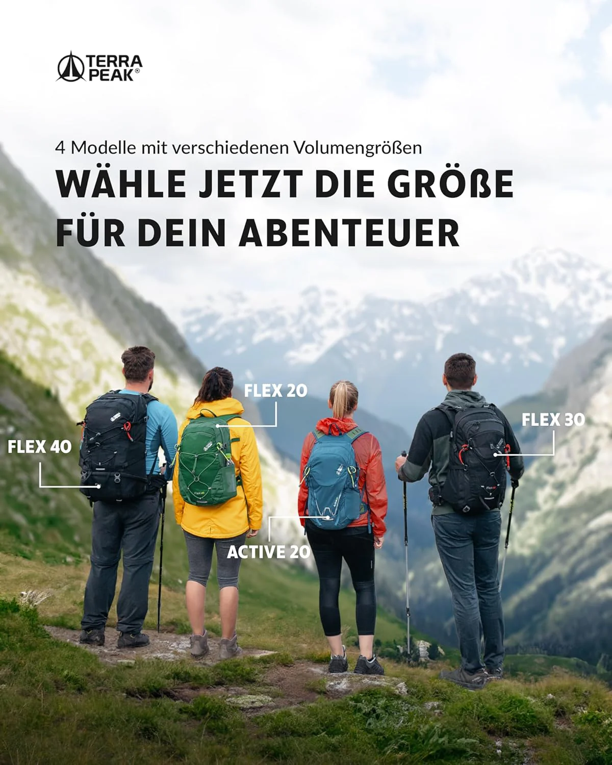 Terra Peak® Premium Wanderrucksack 40L (FLEX 40) für Damen & Herren gross mit Rückenbelüftung, Regen - Image 7