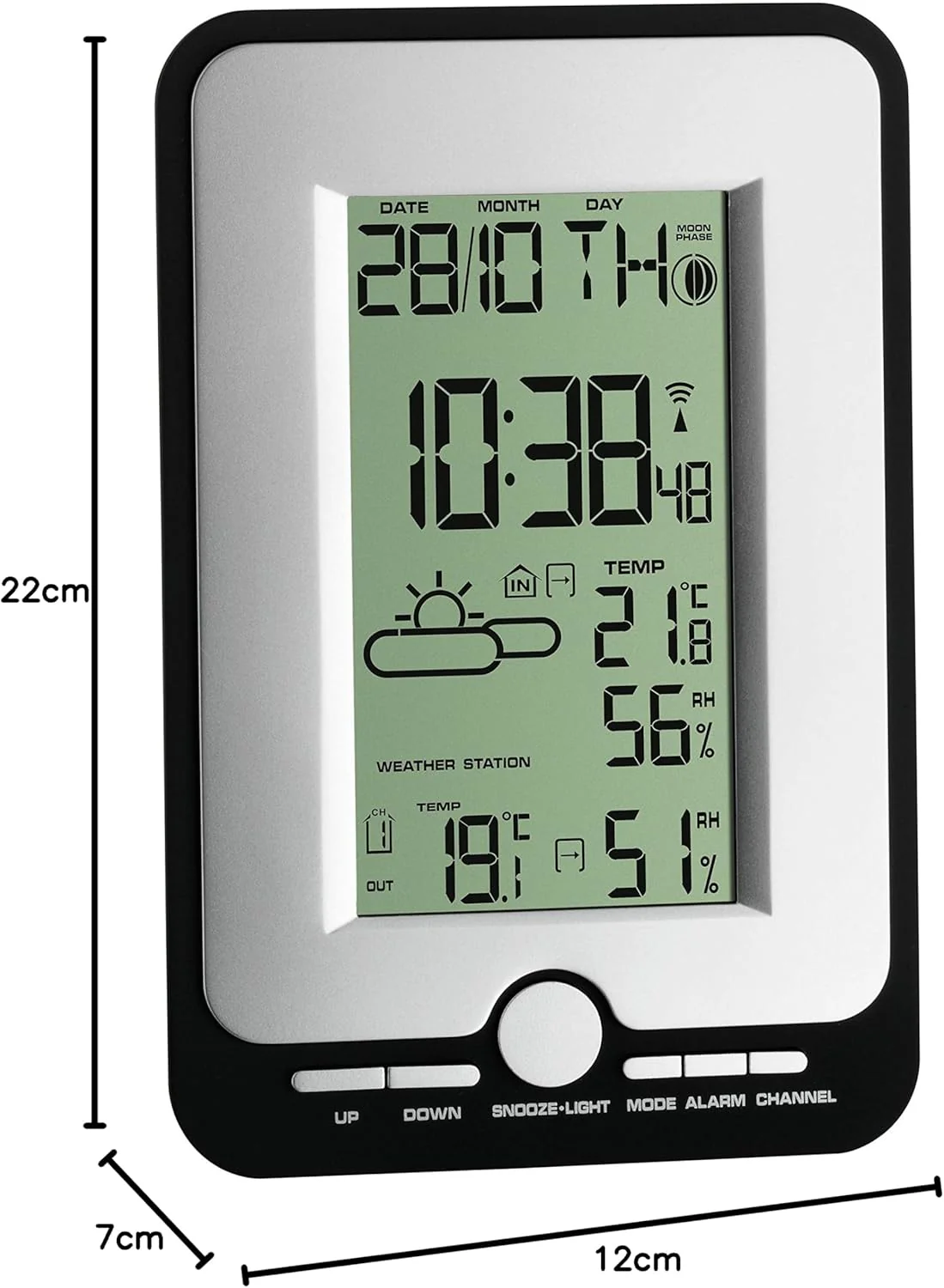 TFA Dostmann Funk-Wetterstation Multy 35.1134.10 (Silber-schwarz) - Image 2