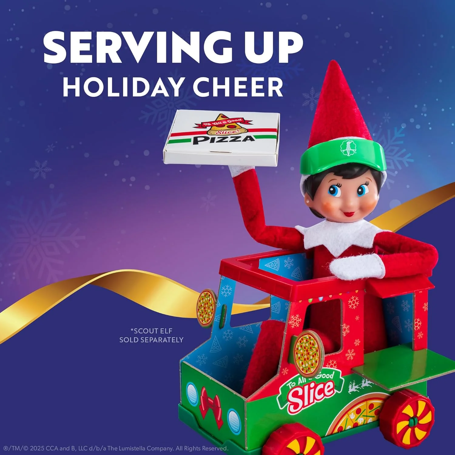 The Elf on the Shelf® Polar Props(TM) Pizza Truck - Image 7