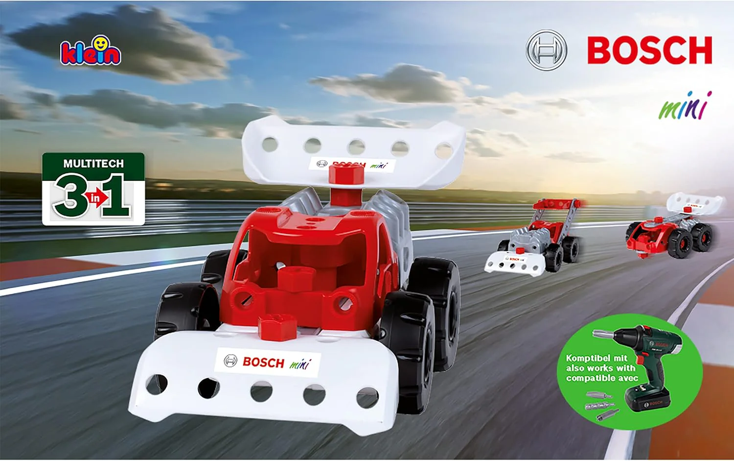 Theo Klein 8793 Bosch 3 in 1: Konstruktions-Set Racing Team | Zum BAU verschiedener Rennfahrzeuge I - Image 2