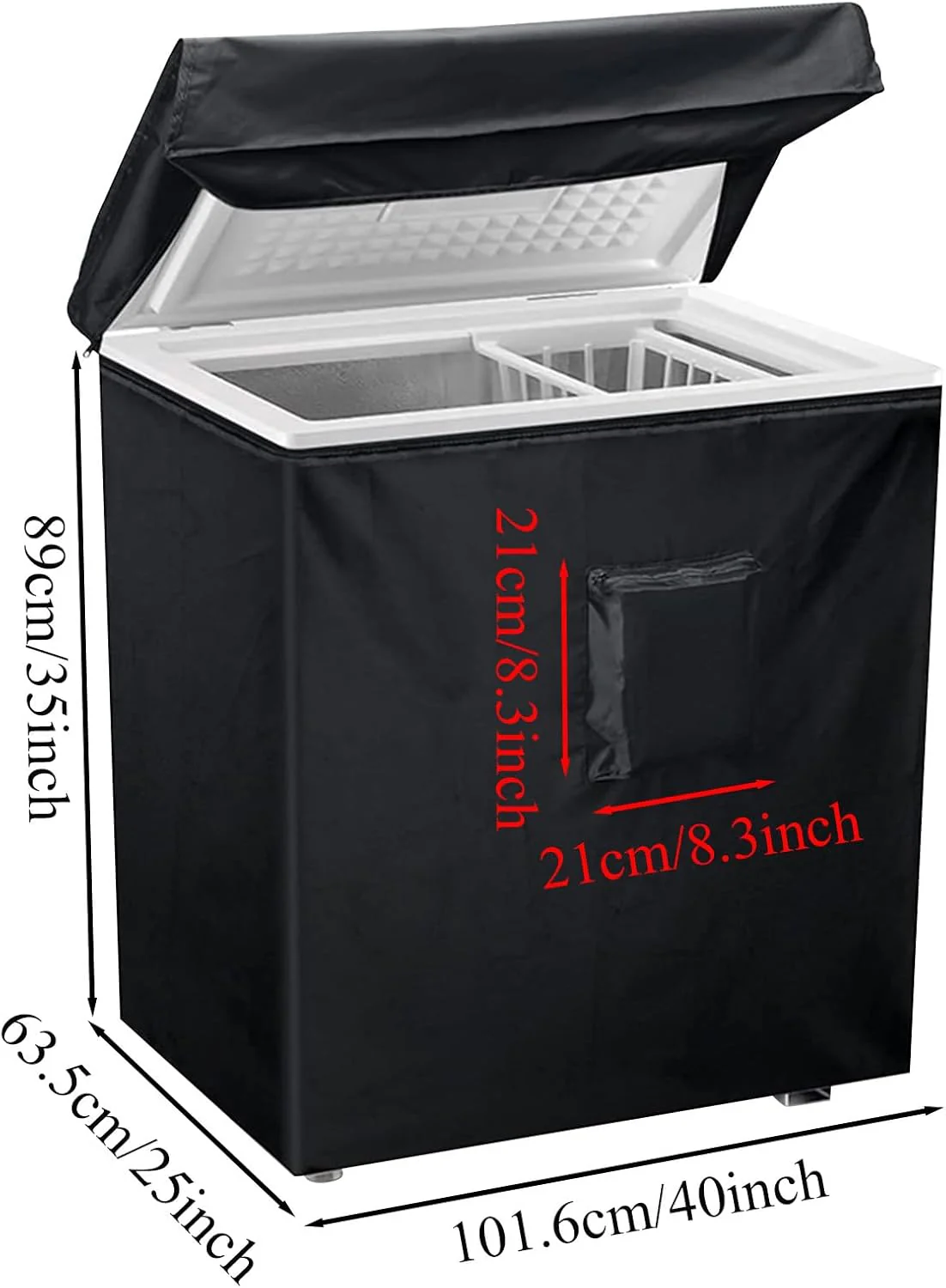 Tiefkühlschrank-Abdeckung, wasserdichter Innenschutz, 101,6 x 63,5 x 89,9 cm, Oxford-Tuch, Gefriersc - Image 5
