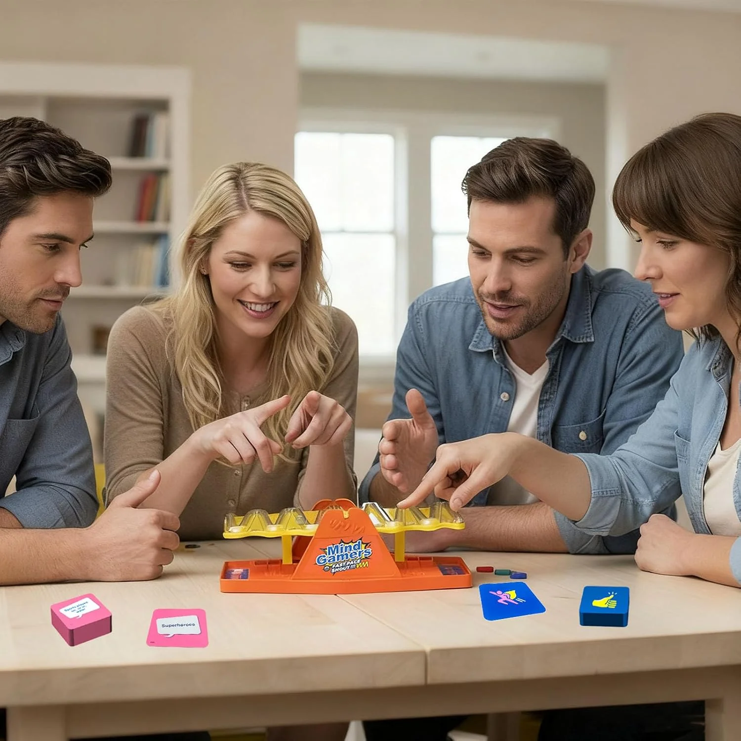 Tilt und Shout Spiel, Schnelllebiges Familienpartyspiel, Kippe die Wippe, Interaktiver Familienspiel - Image 6
