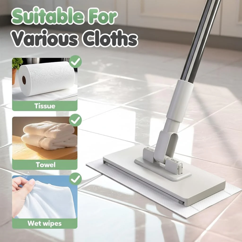 TMRBBesty NEU Wischmopp Mini Mop mit Druck-klemm-System,100cm mit 50 5 Farben Wiederverwendbar Mikro - Image 3