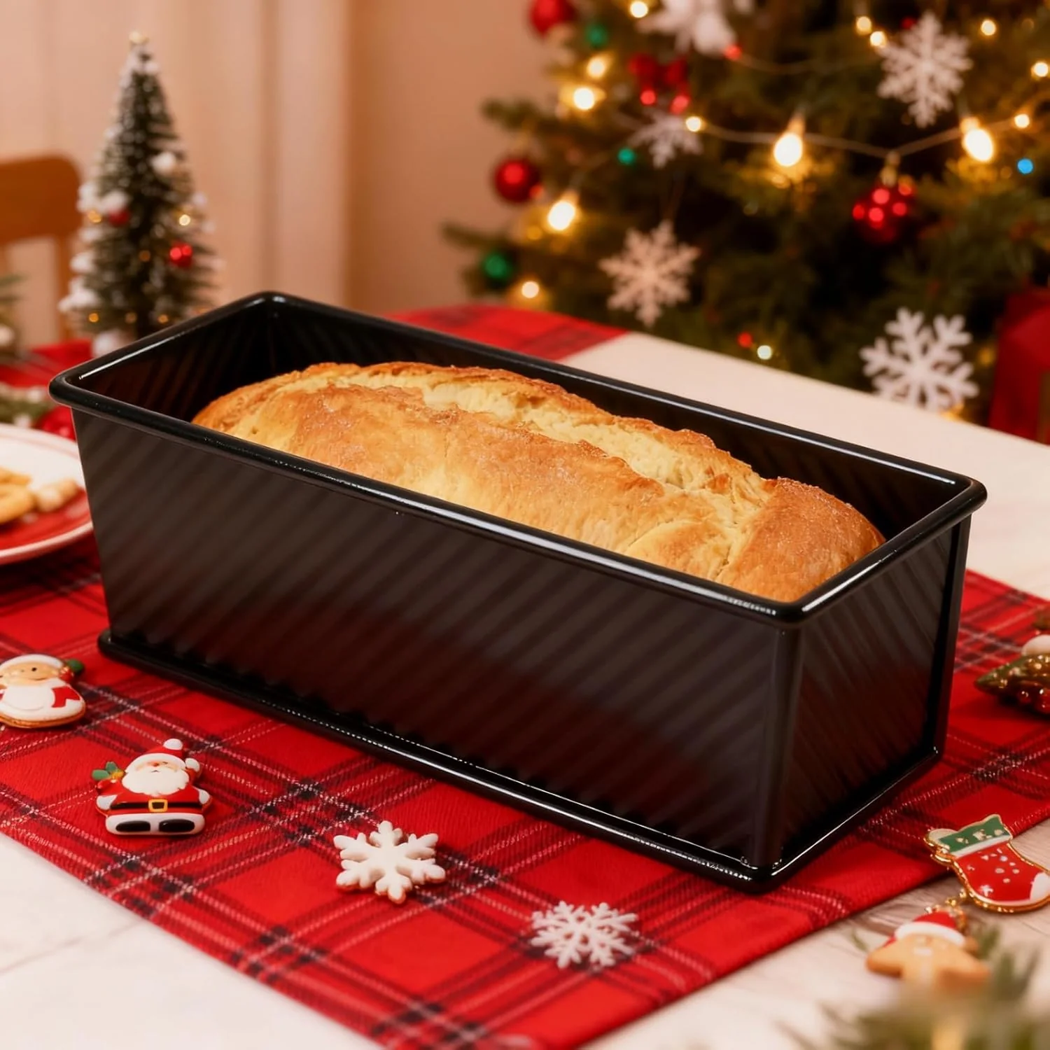 Toastbrot Backform 1000g, Antihaft Pullman Kastenform mit Deckel, Rechteckige Brotbackform aus Carbo - Image 5