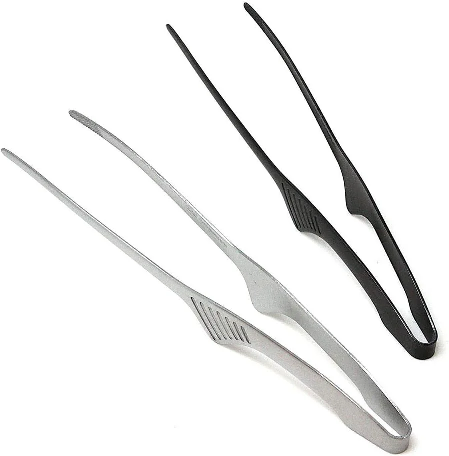 Todai 22,9 cm Edelstahl rutschfeste Yakiniku Grillzange schwarz, Schwarz - Image 7
