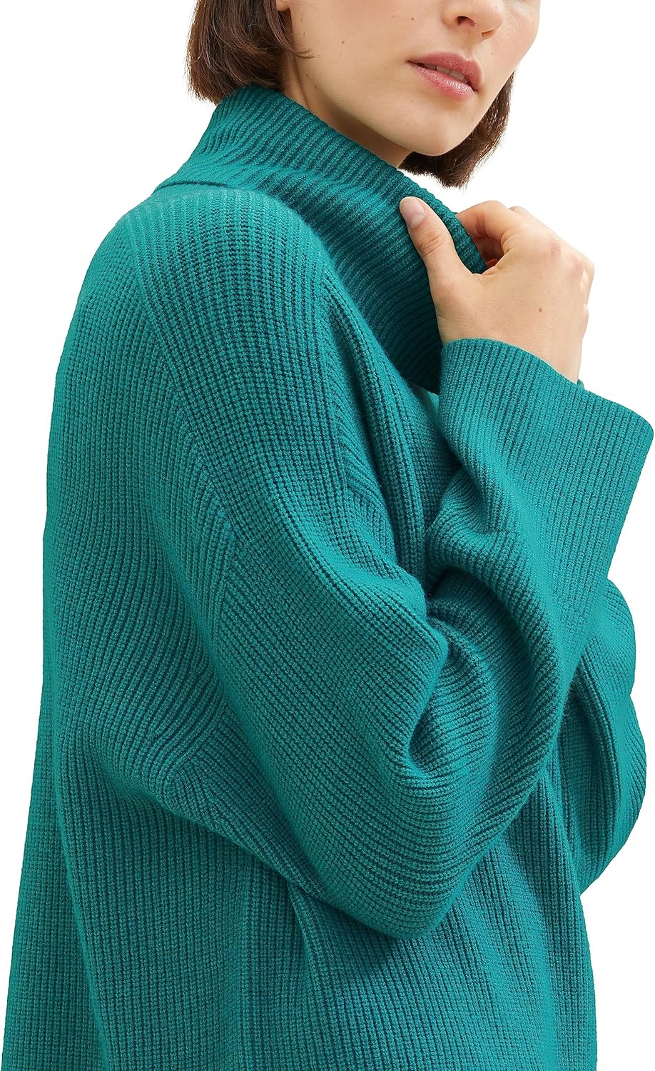 Tom Tailor Damen 1037786 Pullover mit Rollkragen (1er Pack) XL 32402 - Ever Green Melange, XL 32402 - Image 2