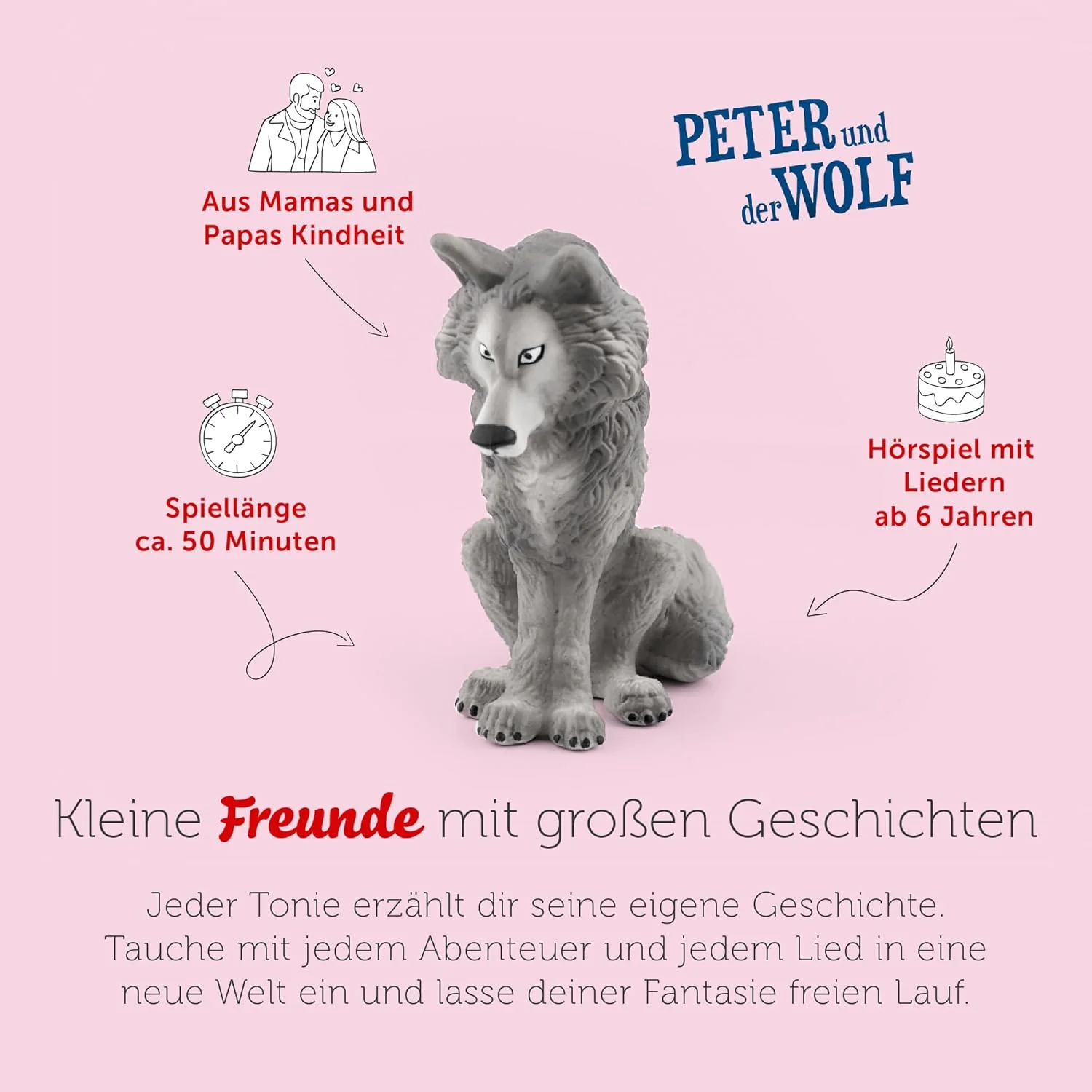 tonies Hörfigur für Toniebox, Peter und der Wolf, Hörspiel mit Musik für Kinder ab 6 Jahren, Spielze - Image 4