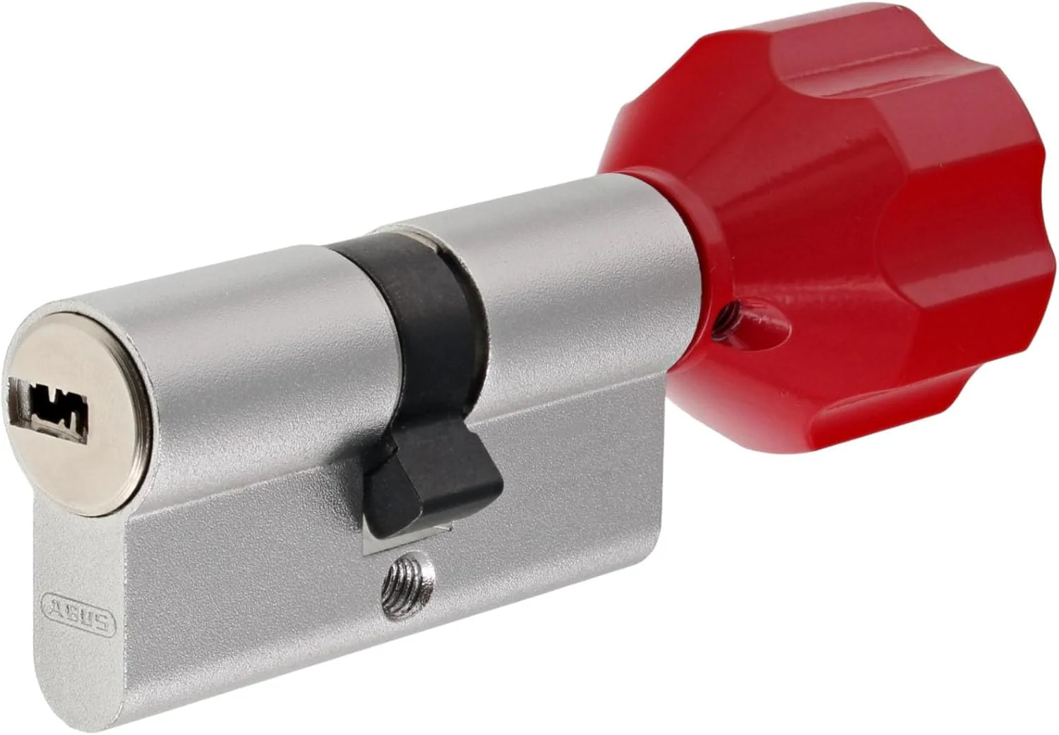 ToniTec Knaufzylinder TEC440 by ABUS Schliesszylinder mit EasyTurn grosser Knauf rot Zylinderschloss - Image 2