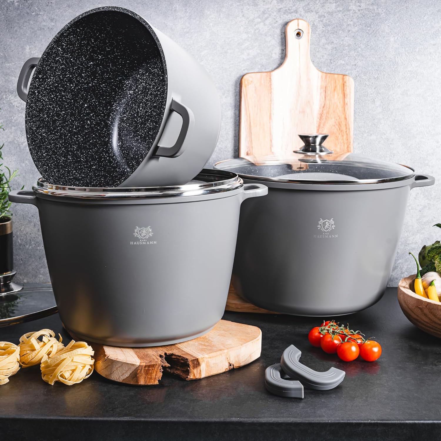 Topf Antihaftbeschichtet mit Deckel - 6.5L - Ø 28 cm - Quadrat Aluguss Kochtopf beschichtet Für alle - Image 7