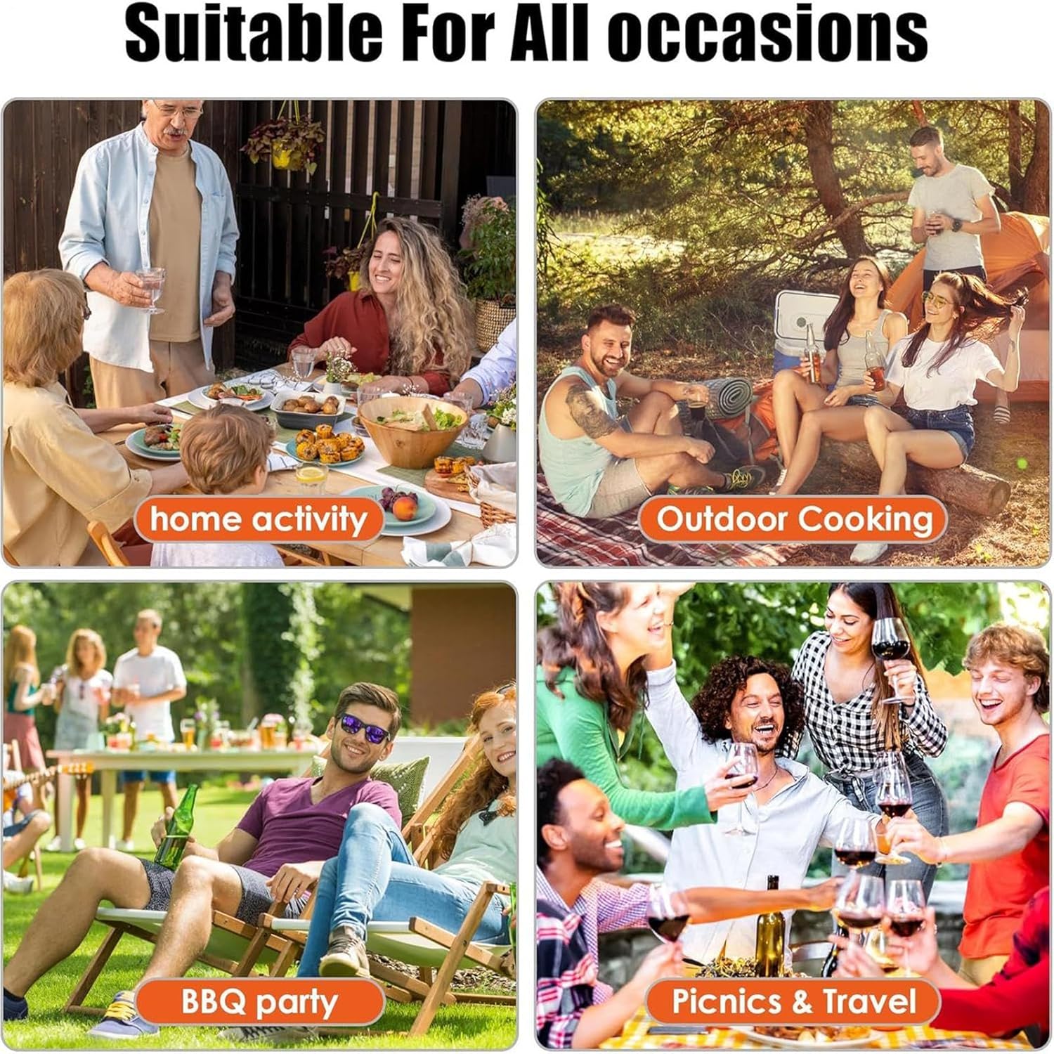 Tragbarer Holzkohlegrill | Camping Grill,Grillzubehör Für Picknick Garten Und Camping - Image 8
