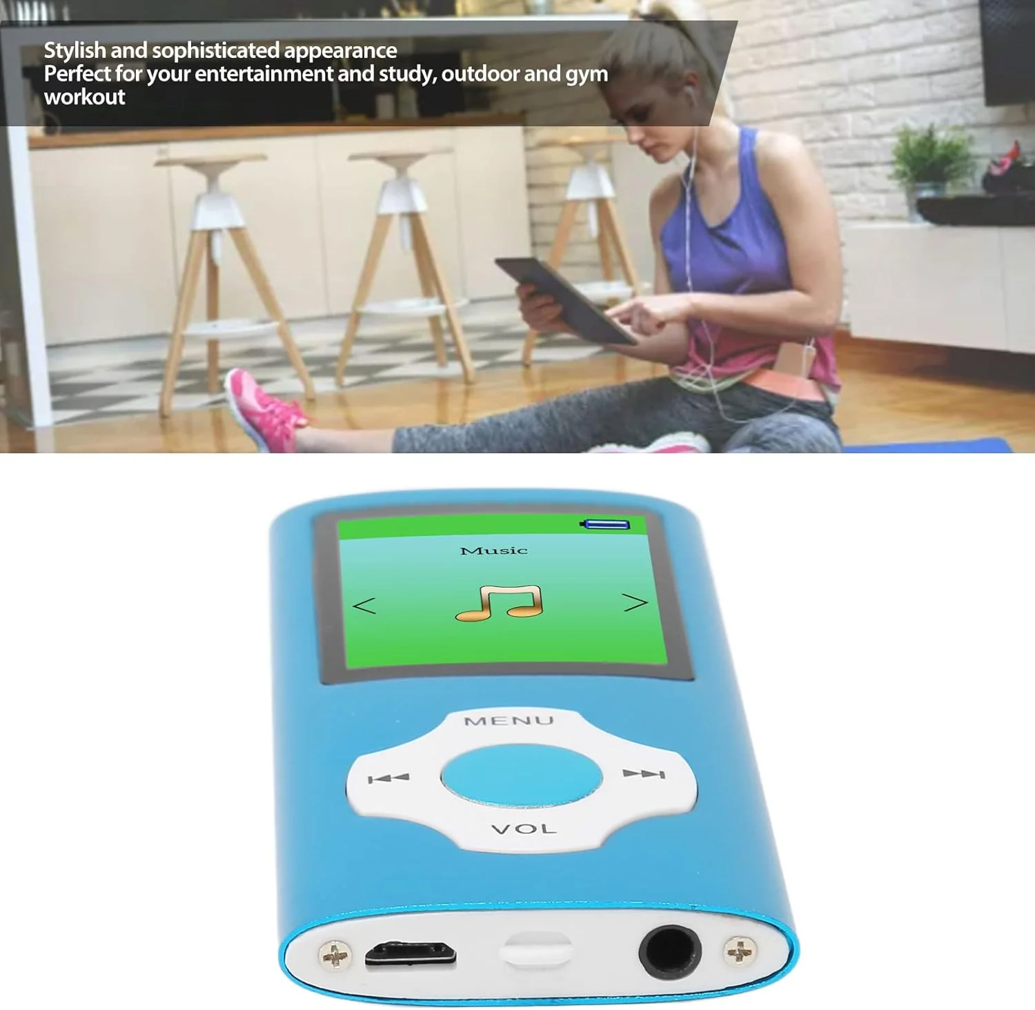 Tragbarer MP3-Player, Digitaler Verlustfreier Musik-MP3-Player mit Kopfhörer für Kinder, MP3--Musik- - Image 3