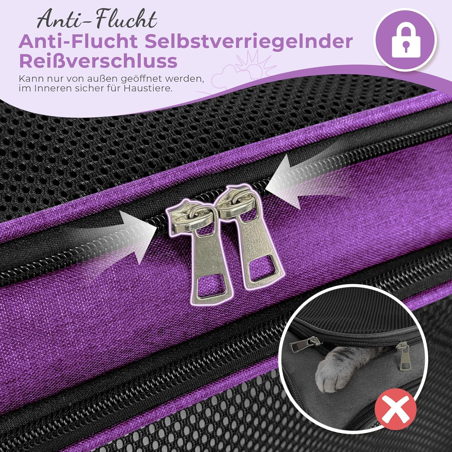 Transporttasche für Katze Hund, Hundetransportbox, Faltbare Katzentransportbox, tragbar, 5kg Katzen - Image 4