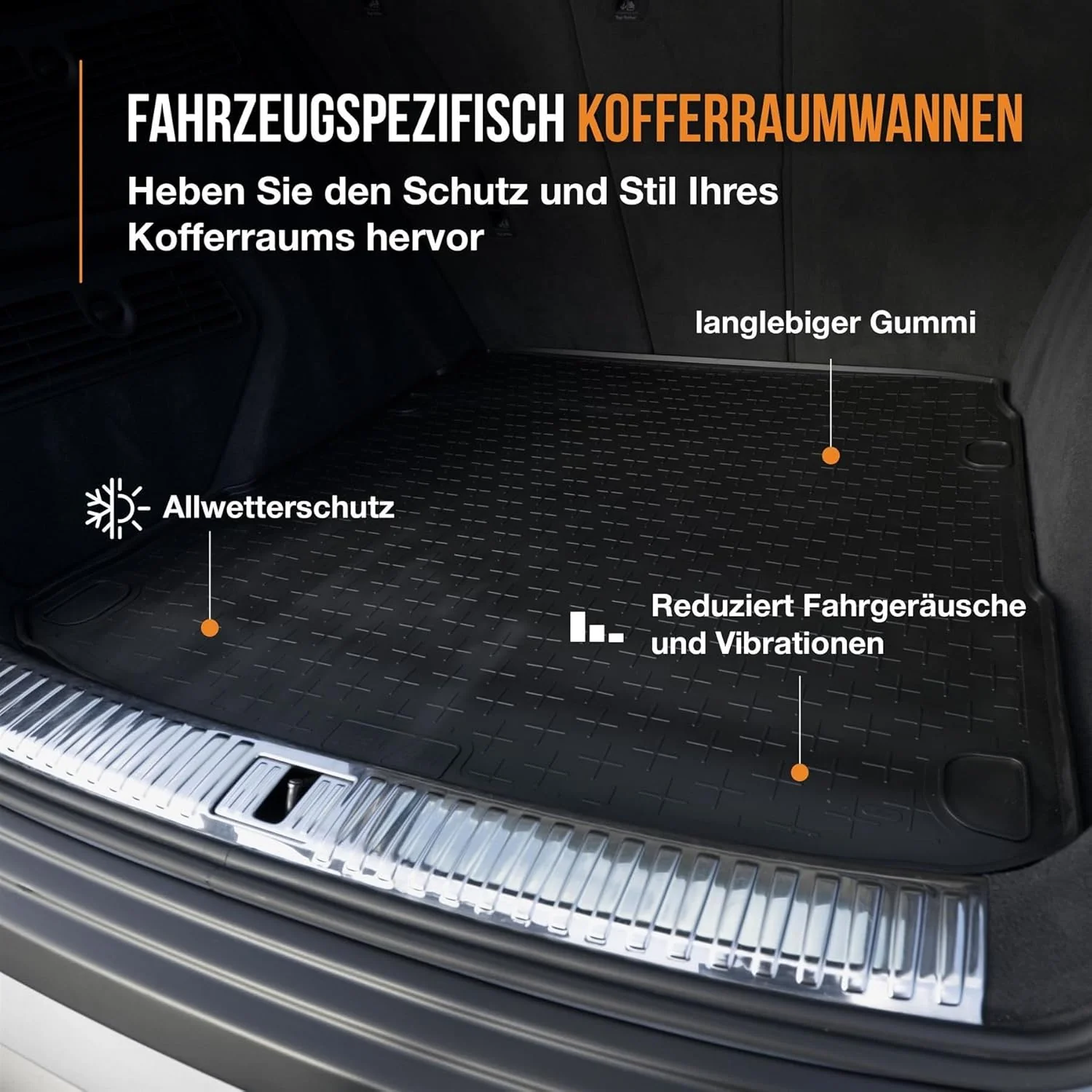 Travall Liner Kofferraumwanne Kompatibel Mit Audi Q7 (Ab 2015) SQ7 (Ab 2016) TBM1137 - Massgeschneid - Image 3