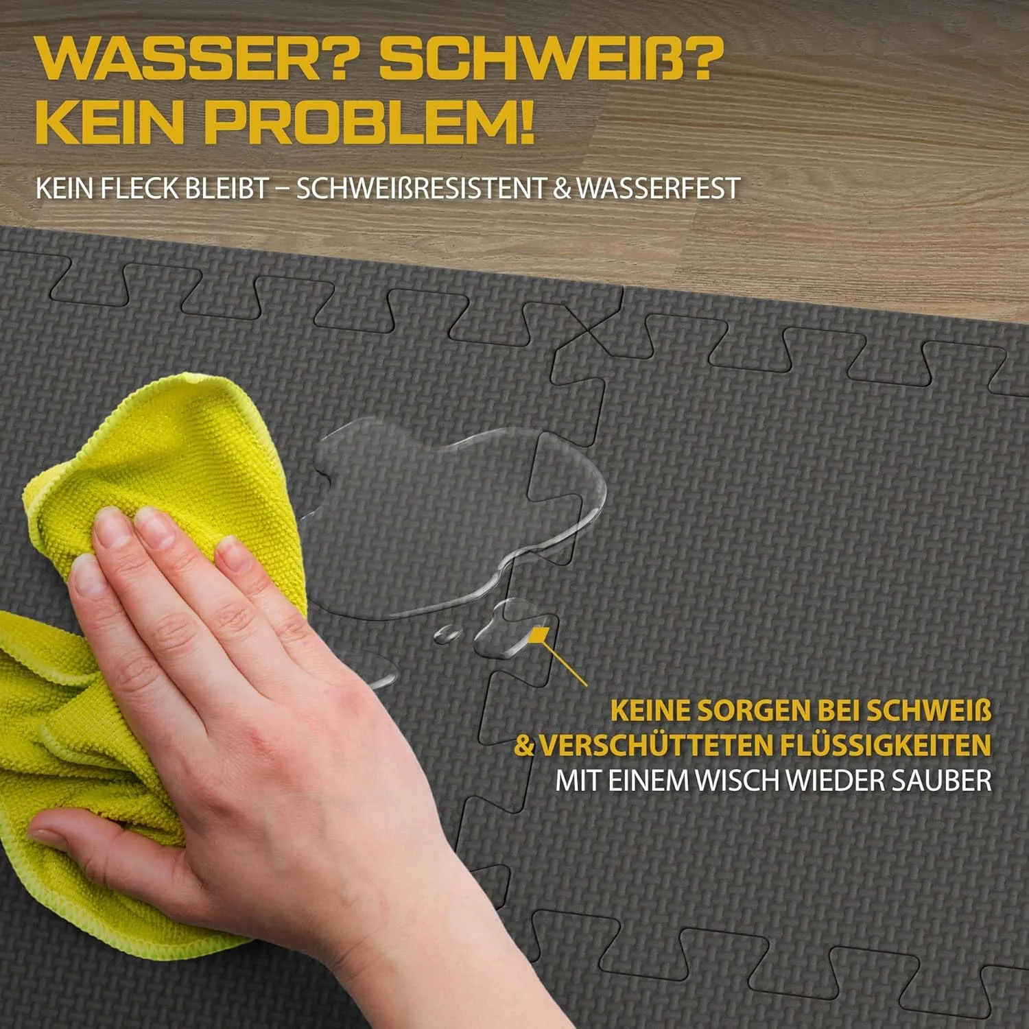 TREX SPORT Bodenschutzmatte Steckmatten TX-010PM | 24/48 Stück Schaumstoffmatten 1 cm dick, rutschfe - Image 6