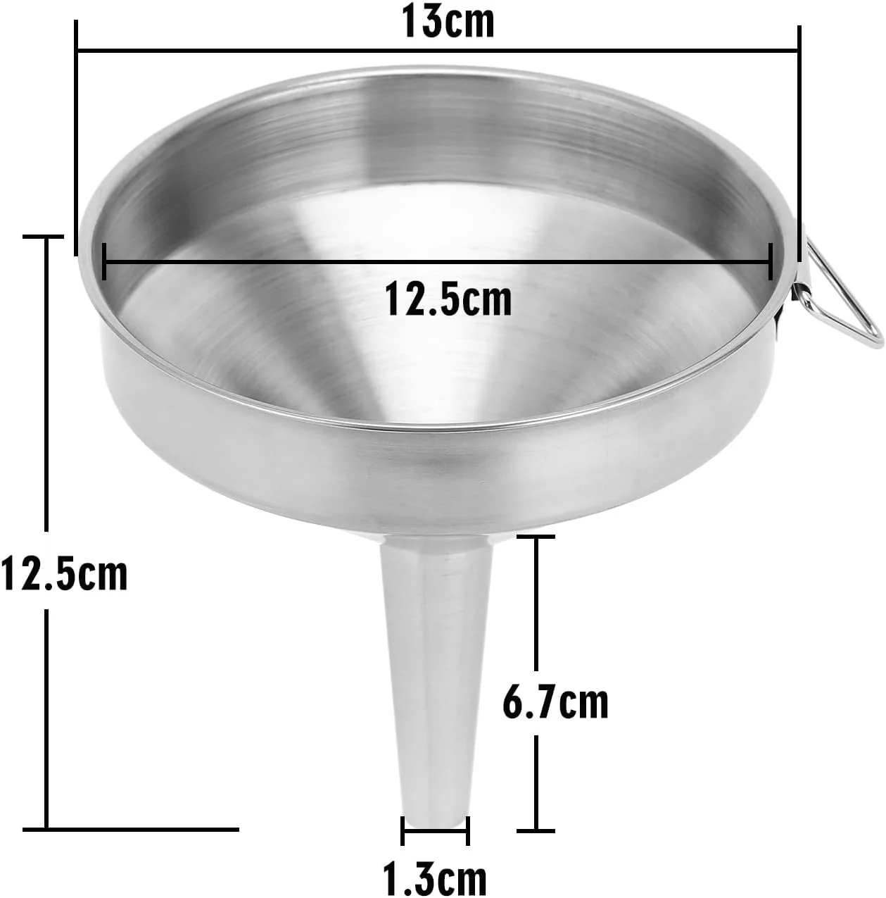 Trichter Edelstahl Ø 13cm Grosser Verdickter Küchentrichter Edelstahltrichter Flaschentrichter für d - Image 2