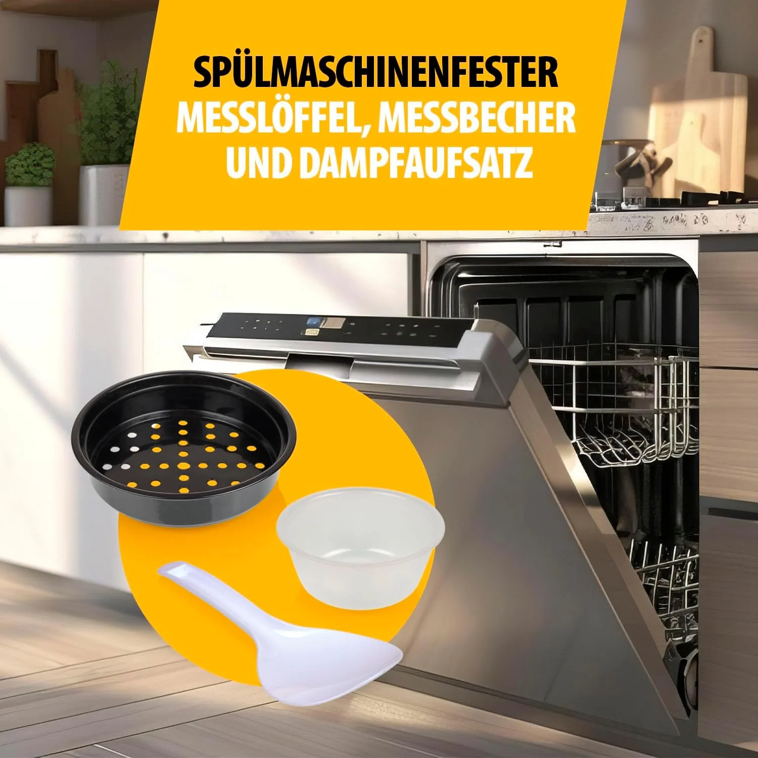 Tristar Reiskocher, 1 L Kapazität für bis zu 5 Portionen, Edelstahlgehäuse, Antihaft-Innentopf, Damp - Image 6