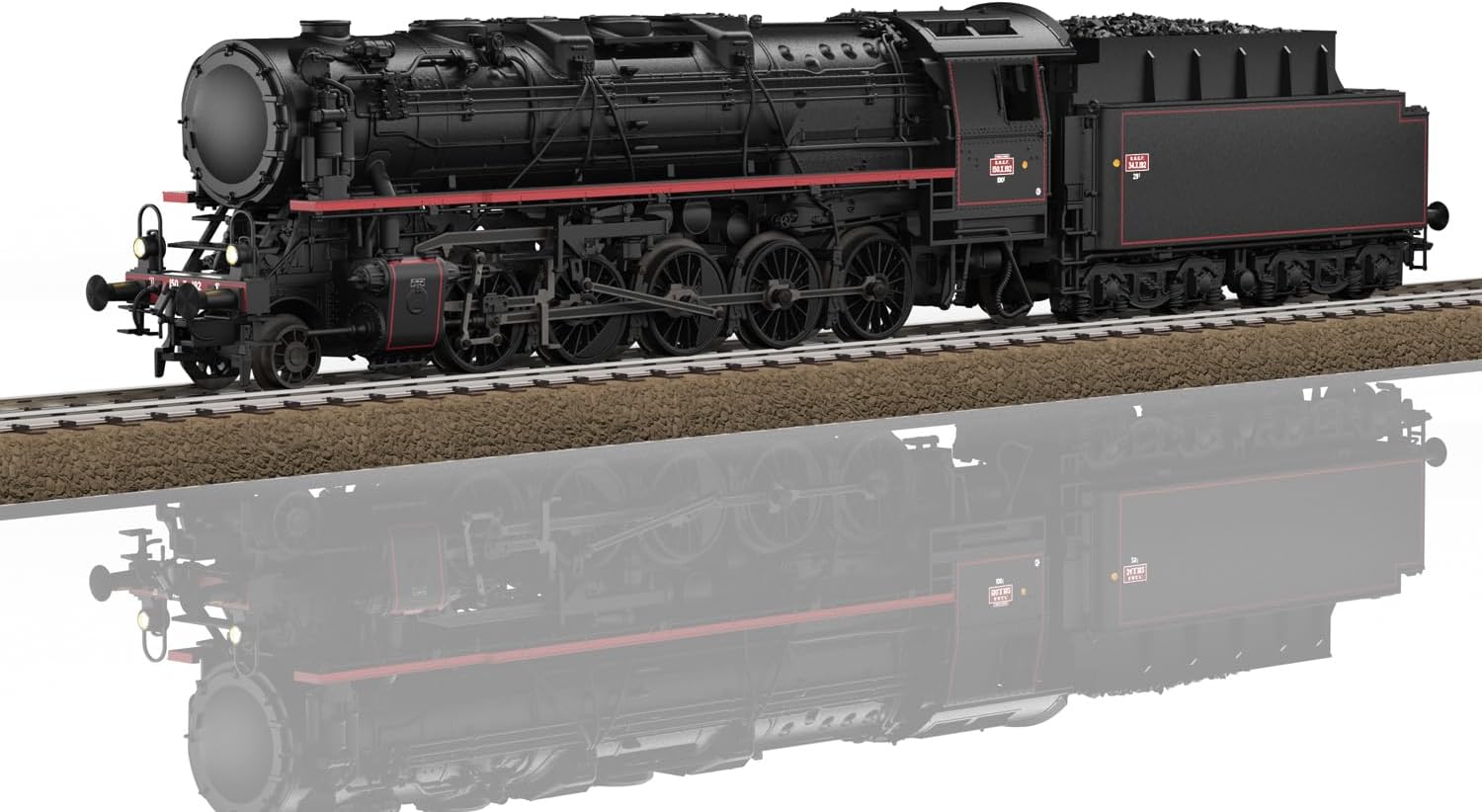 Trix H0 25744 H0 Güterzug-Dampflok Serie 150X der SNCF - Image 2