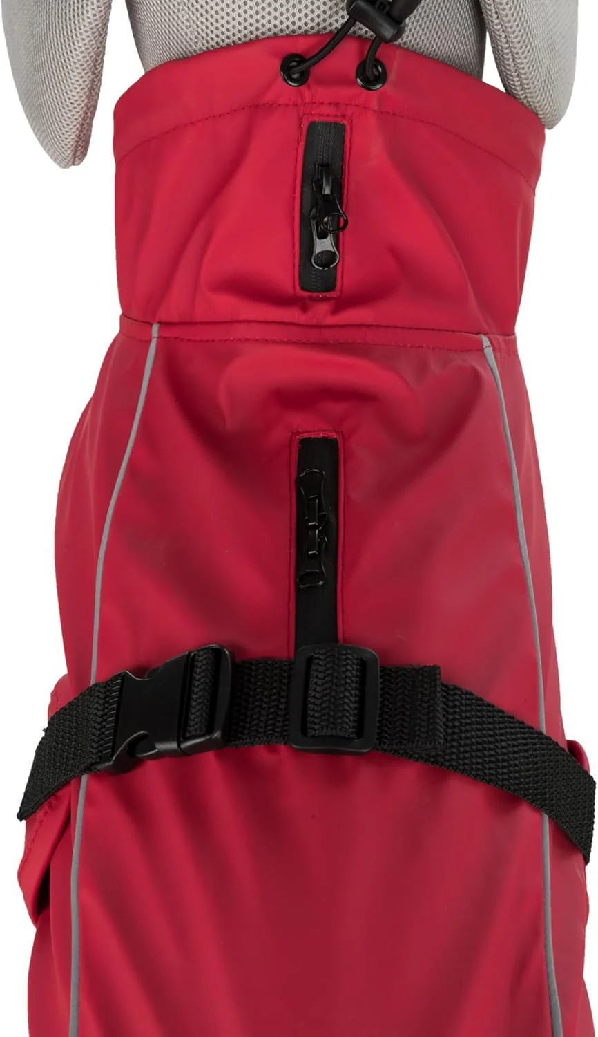 TRIXIE Vimy Regenmantel für Hunde, rot, Grösse S - Bauchumfang: 34 - 53 cm – Regenmantel für Hunde m - Image 6