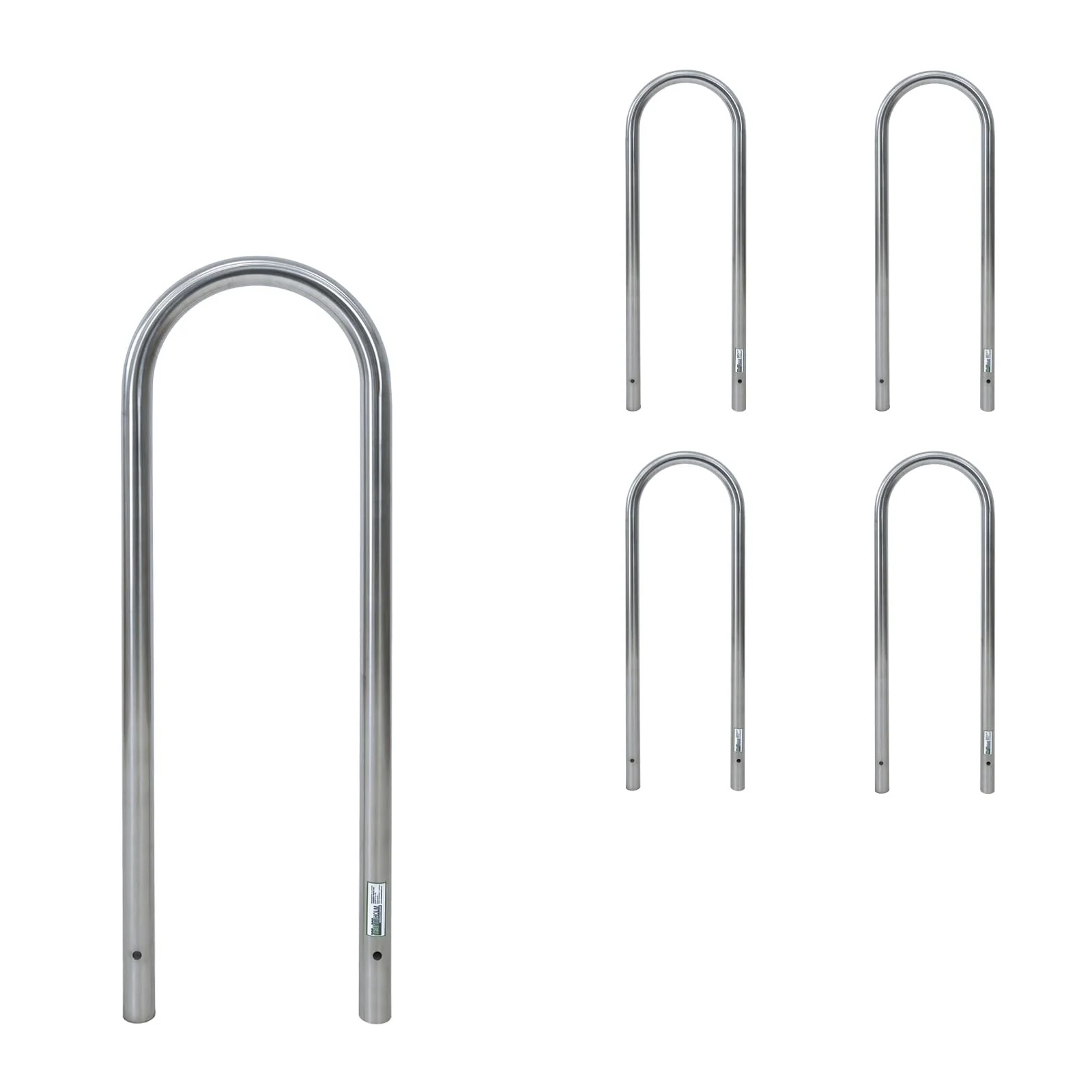 TRUTZHOLM 5X Fahrradanlehnbügel 115x41cm Edelstahl zum Einbetonieren Anlehnbügel Fahrradparker Fahrr