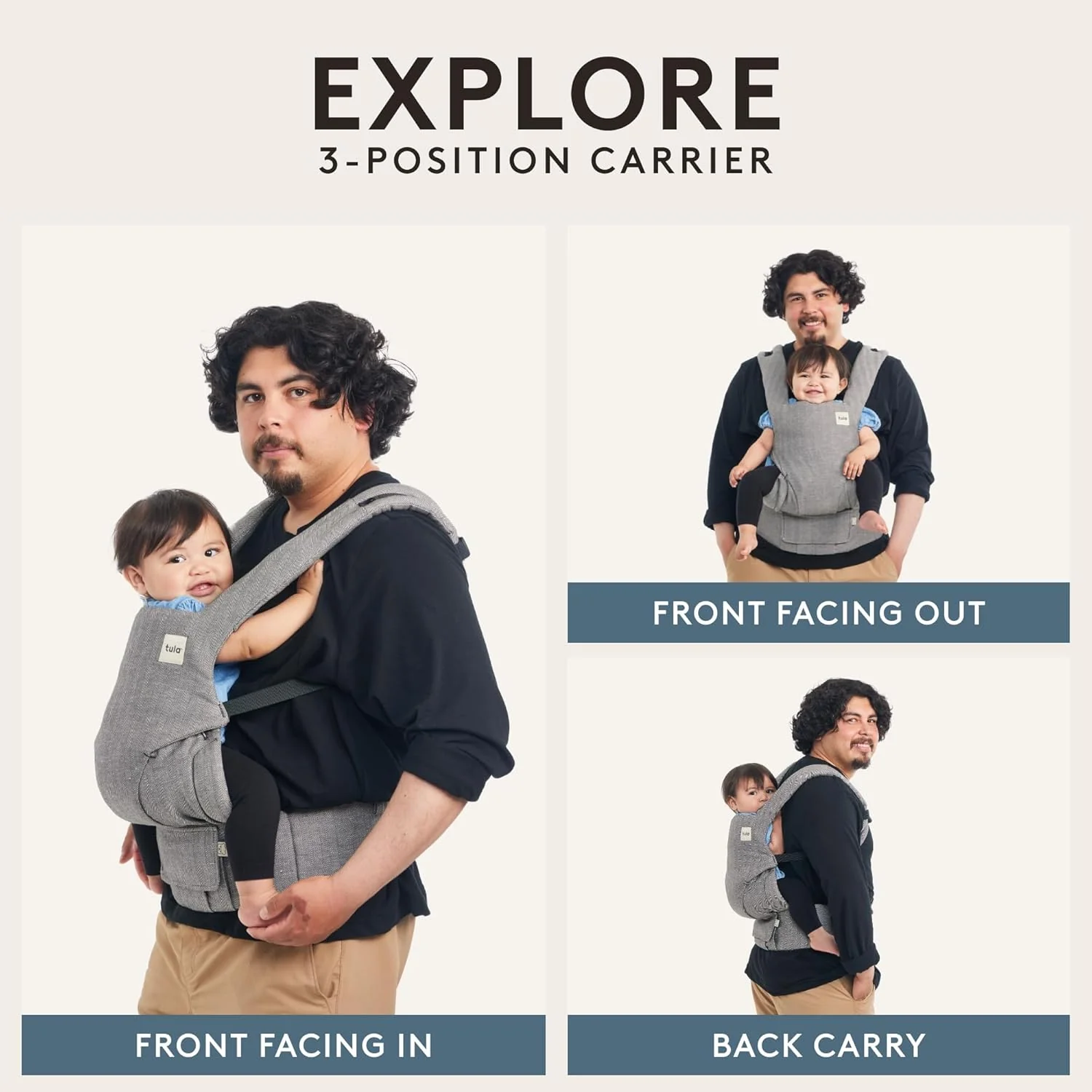 Tula Explore Mesh Babytrage für Neugeborene ab Geburt, 3-in-1 Baby-Tragetasche mit Mesh Rückenpanel, - Image 2