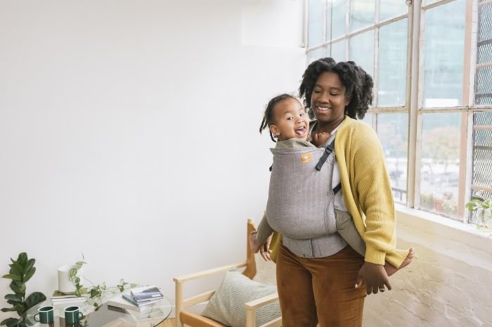 Tula Toddler Linen Babytrage für Kleinkinder, Ergonomische Kindertrage Bauchtrage Rückentrage, Ash T - Image 3