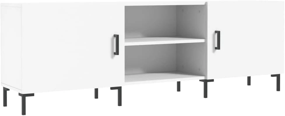 TV-Schrank, weiss, 150 x 30 x 50 cm, Holz, mehrschichtig, Eisen, TV-Schrank, TV-Konsole, Unterschran - Image 4