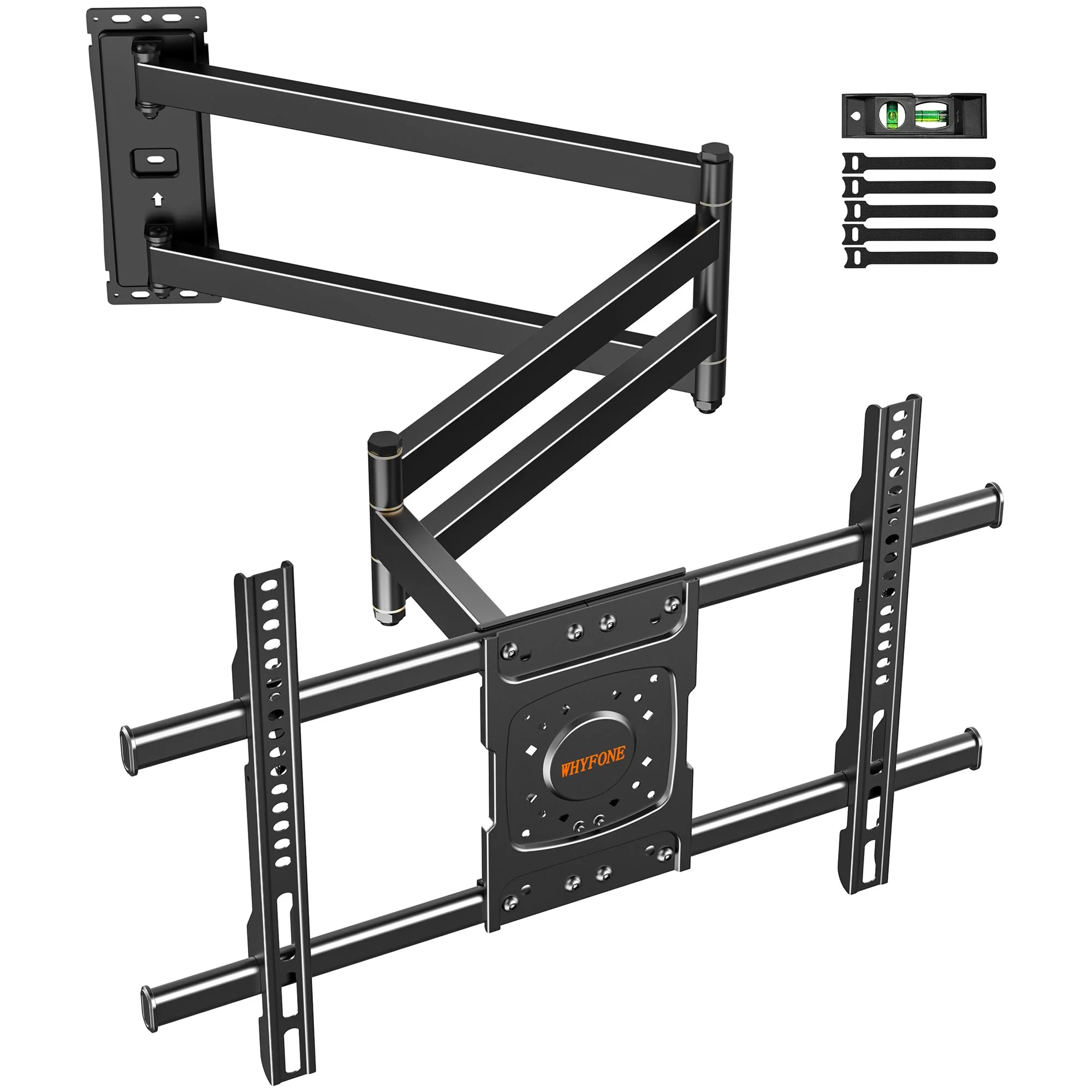 TV Wandhalterung mit 1016mm Extra Langem Gelenkarm, Fernsehhalterung Wand Schwenkbar 3 Klappbare Arm