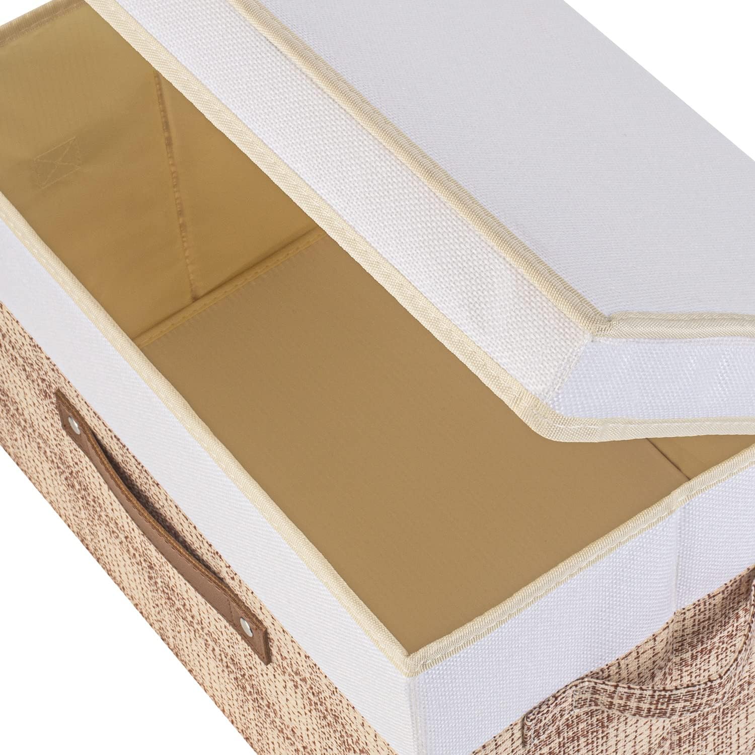 TYEERS Faltbare Aufbewahrungsbox mit Deckel, Stoff, Patchwork-Design, Kisten Aufbewahrung mit Deckel - Image 5