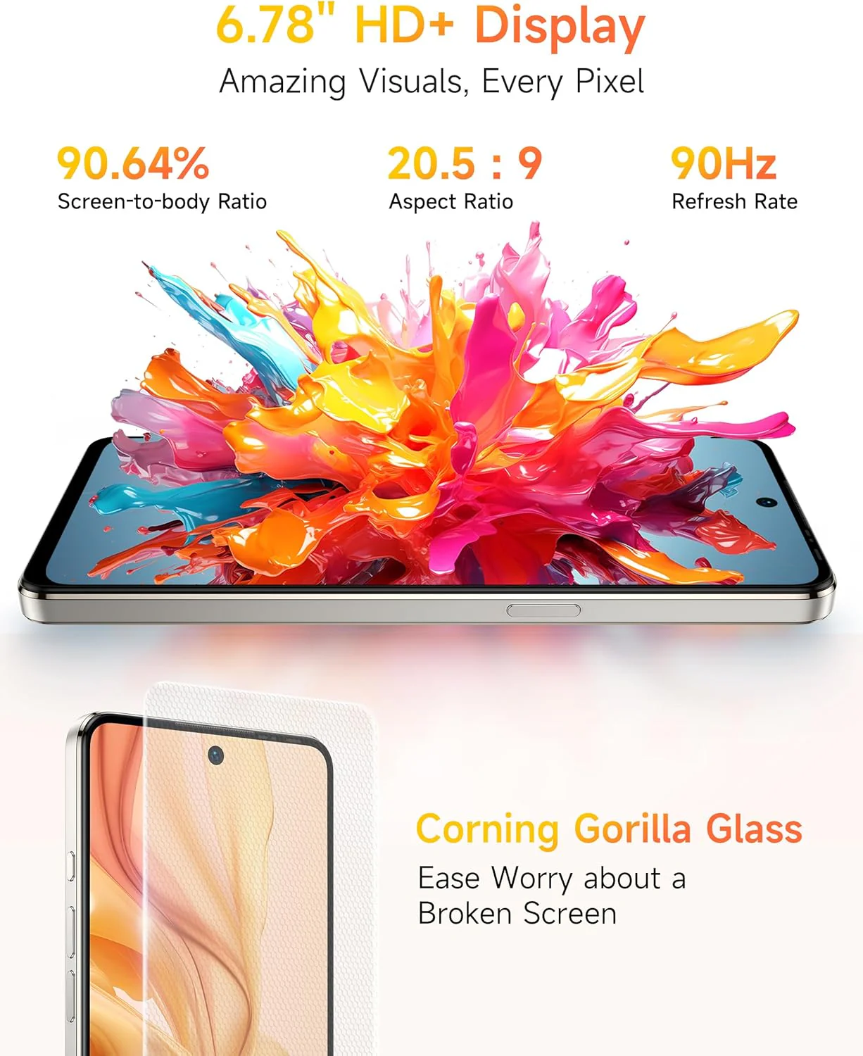 Ulefone Note 18 Pro Handy ohne vertrag, 64MP+50MP+32MP Kamera 12GB+256GB/SD-2TB Android 14 Smartphon - Image 4