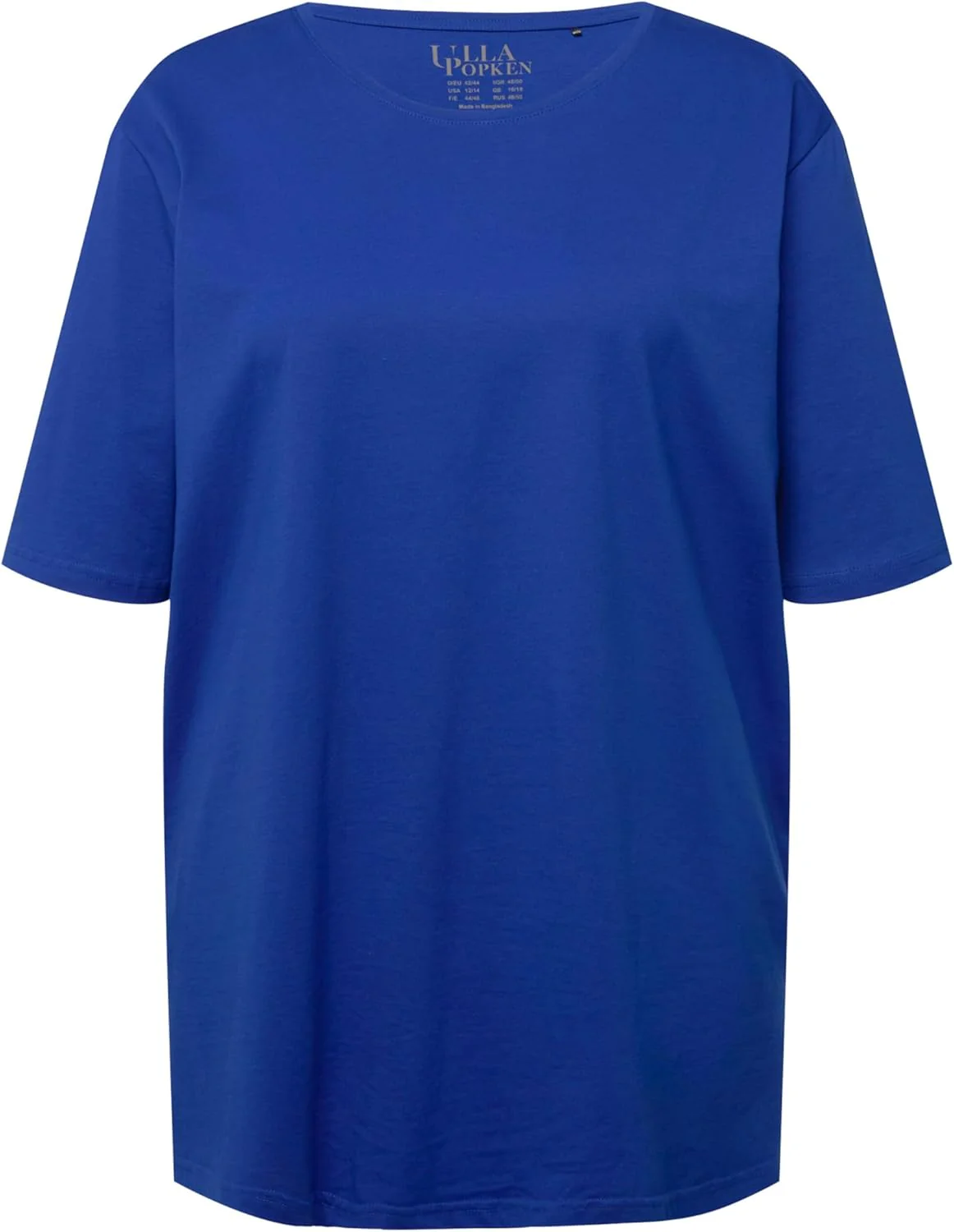 Ulla Popken Damen Basic, Rundhals T-Shirt 50-52 Kobaltblau, 50-52 Kobaltblau - Image 3
