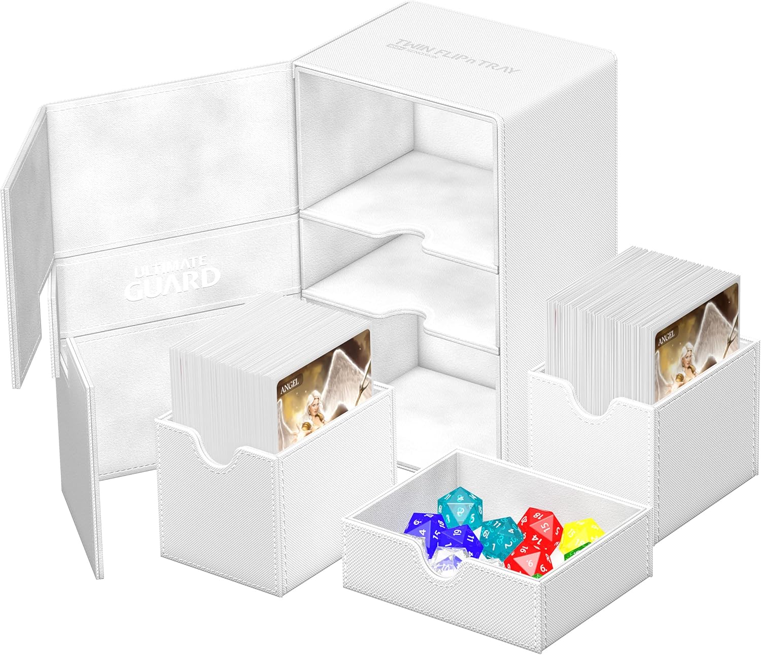Ultimate Guard Twin Flip`n`Tray 160+ XenoSkin Monocolor Weiss, Weiss - Image 5