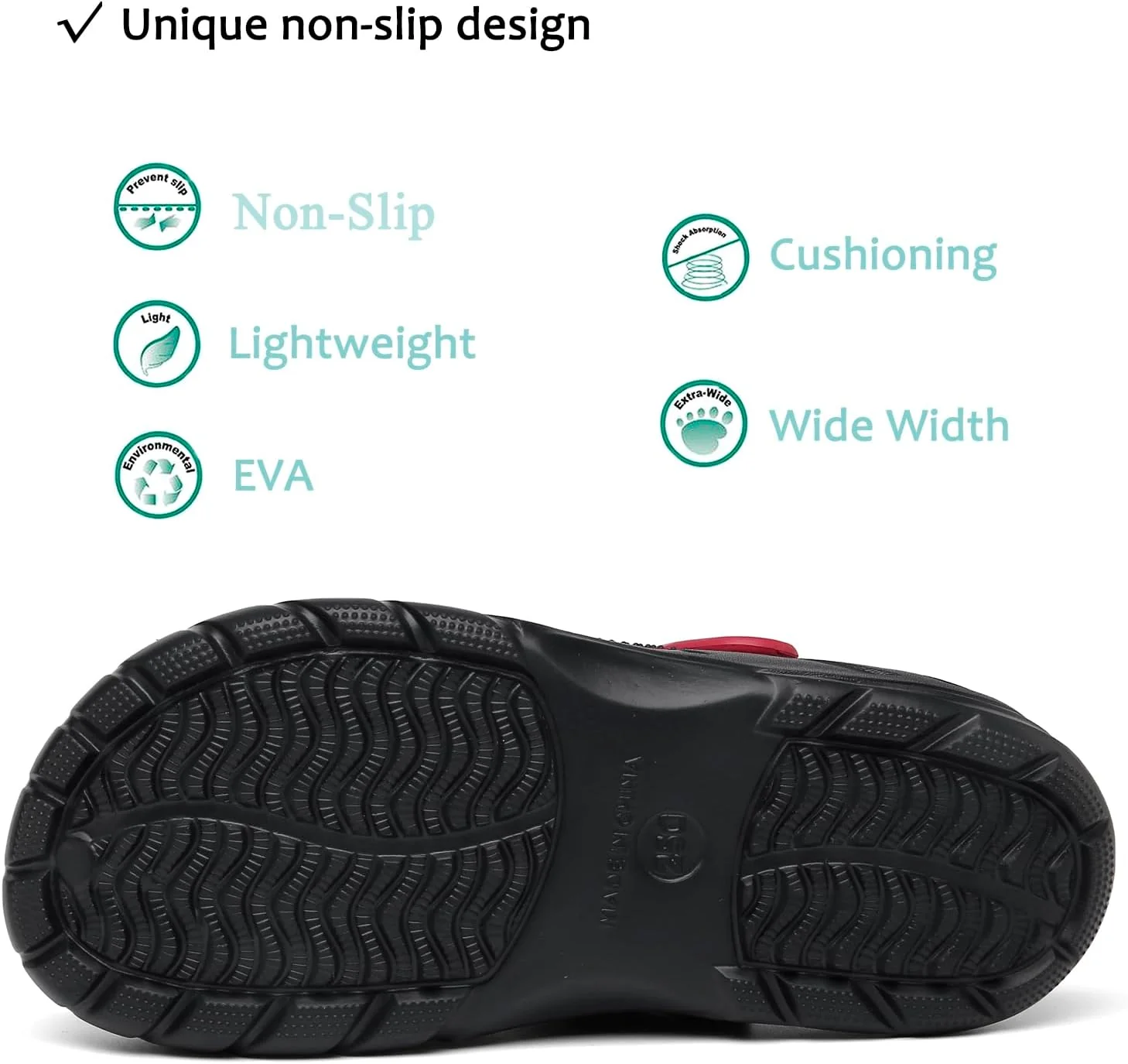 Unisex Clogs Pantoletten Sommer Hausschuhe Strand Sandalen Gartenschuhe mit Fussbett aus Weichem 38/ - Image 6