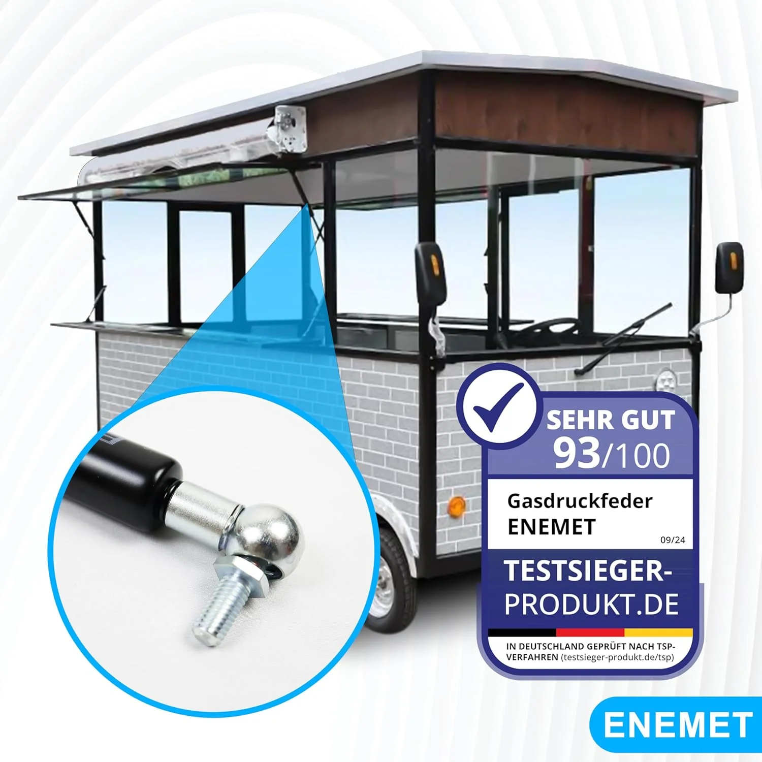 Universal Gasdruckfeder für Türen, Autos & Schränke | Dämpfer gegen Knallende Türen, Stabiler Stossd - Image 6