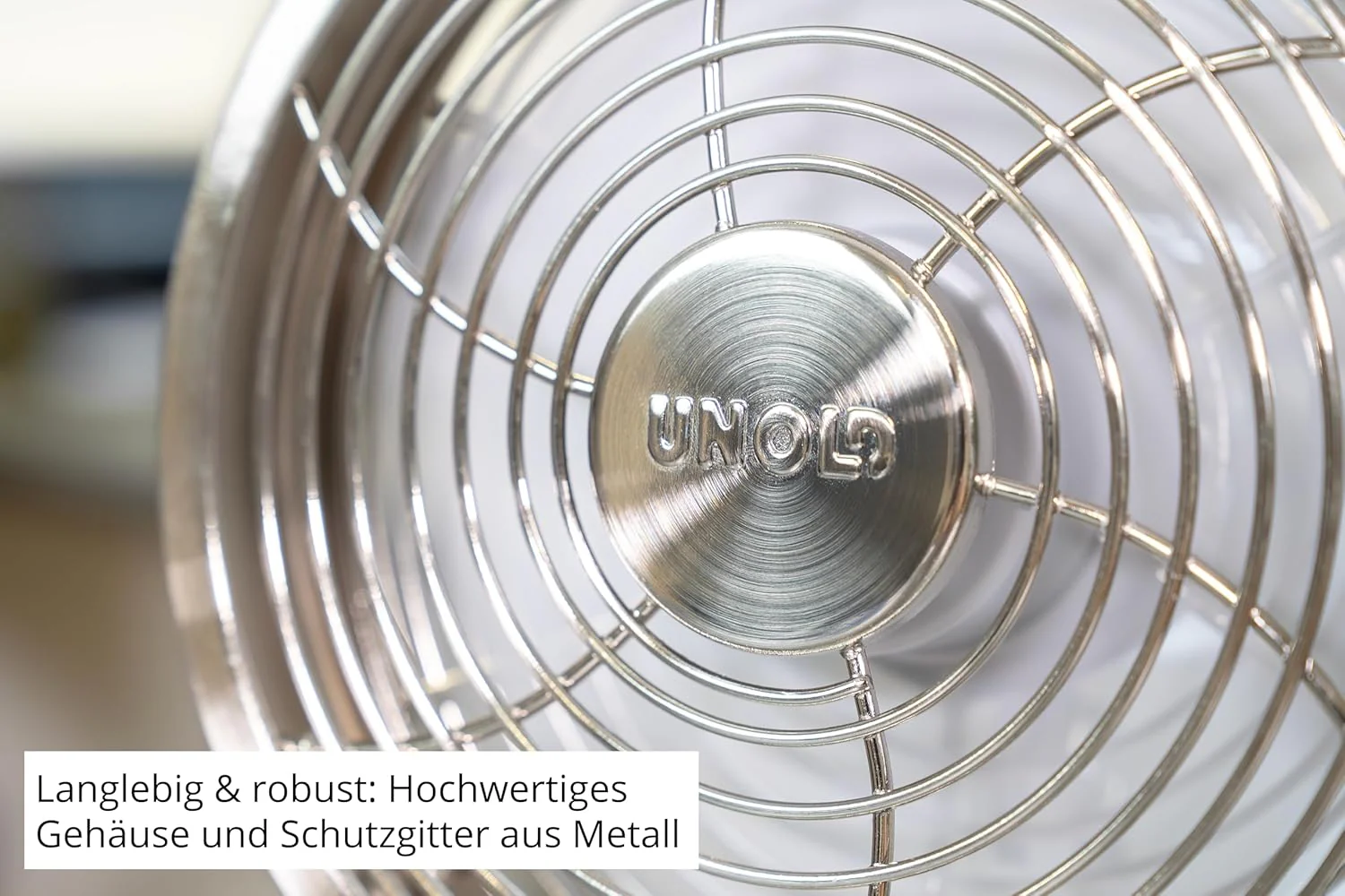 Unold STEEL FLEX Akku Ventilator 86705 | leise & kabellos – Tischventilator aus Edelstahl, 12h Laufz - Image 5