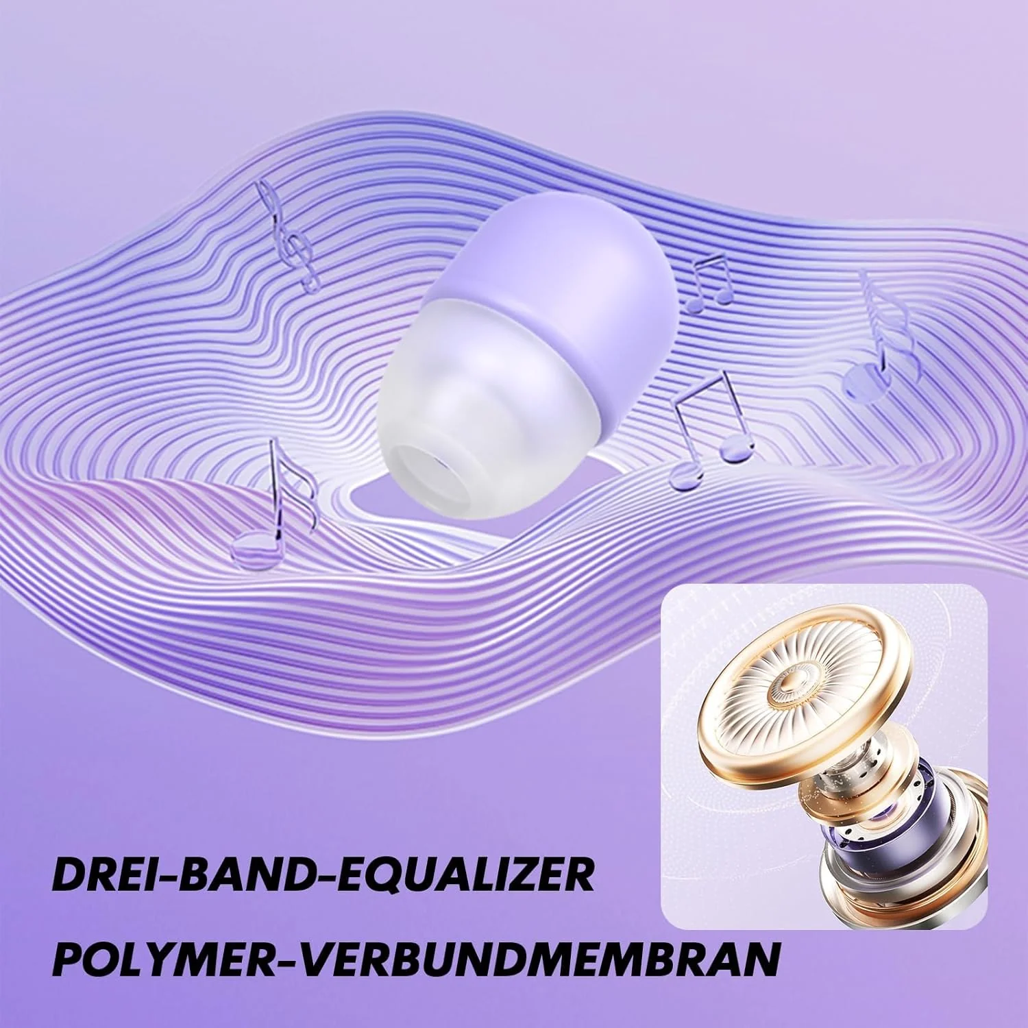 Unsichtbare kleine Schlaf Kopfhörer kabellos Bluetooth im Ohr Wireless in Ear Mini Kopfhörer Sleep E - Image 5