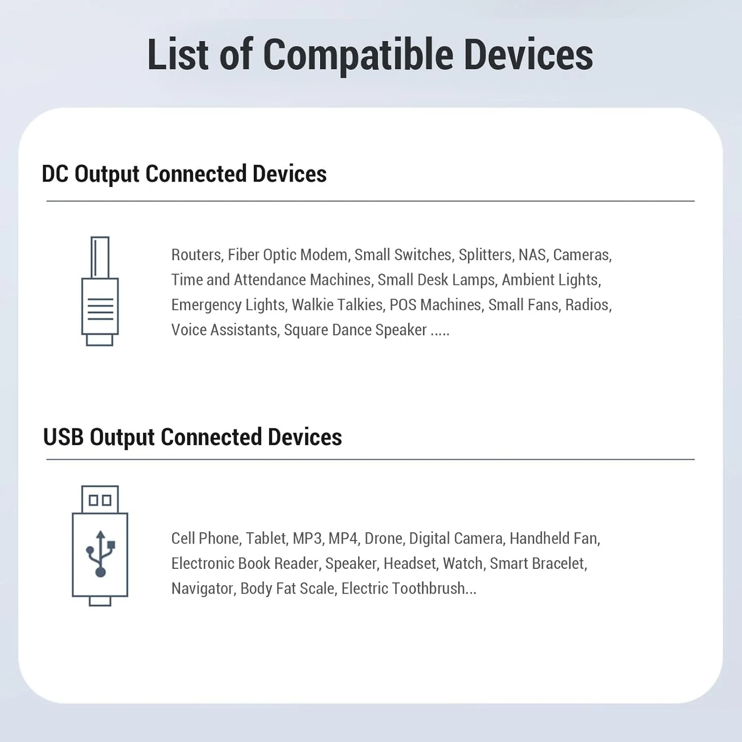 Ununterbrochener Stromversorgung, UPS -Batterie -Backup -Einbau in Adapter 10400MAH USB Typ C 5V DC - Image 8