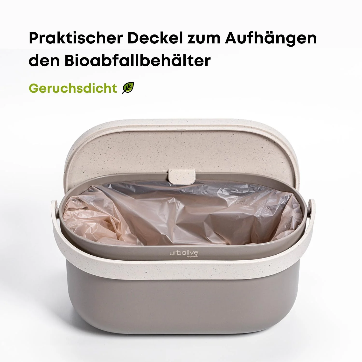 Urbalive Design Biomülleimer Küche 4L - Komposteimer Küche mit Deckel - Kleiner Mülleimer für alltäg - Image 4