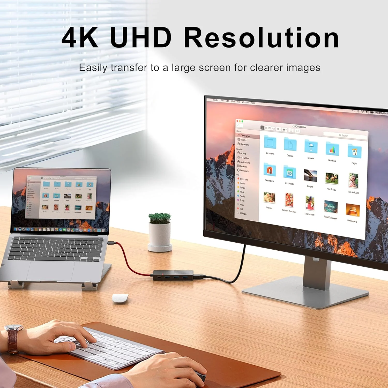 USB C Hub Multiport Adapter, 7 in 1 USB C Laptop Docking Station mit 4K HDMI, 3 Ports USB 3.0, TF/SD - Image 4