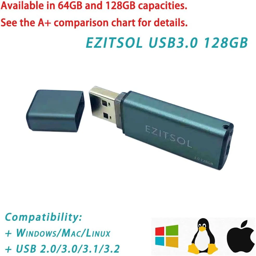 USB-Flash-Laufwerk mit physischem Schalter, Schreibblocker-Schutz, 128 GB exFat USB 3.0, High-Speed - Image 3