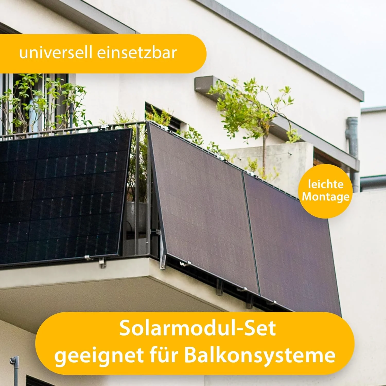 VALE Solarmodul Bifazial 450 Wp Full Black - Glas-Glas-Module - Solarpanel für Balkonkraftwerke - Un - Image 3