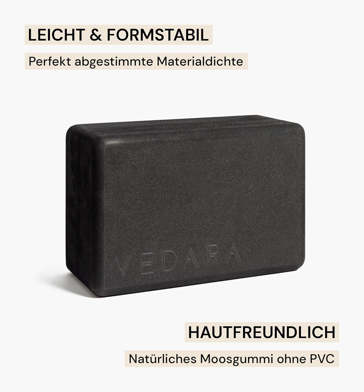 VEDARA® Yogablock EVA - Leicht und Formstabil - Yogaklotz aus Moosgummi - EVA Block für Yoga, Pilate - Image 2