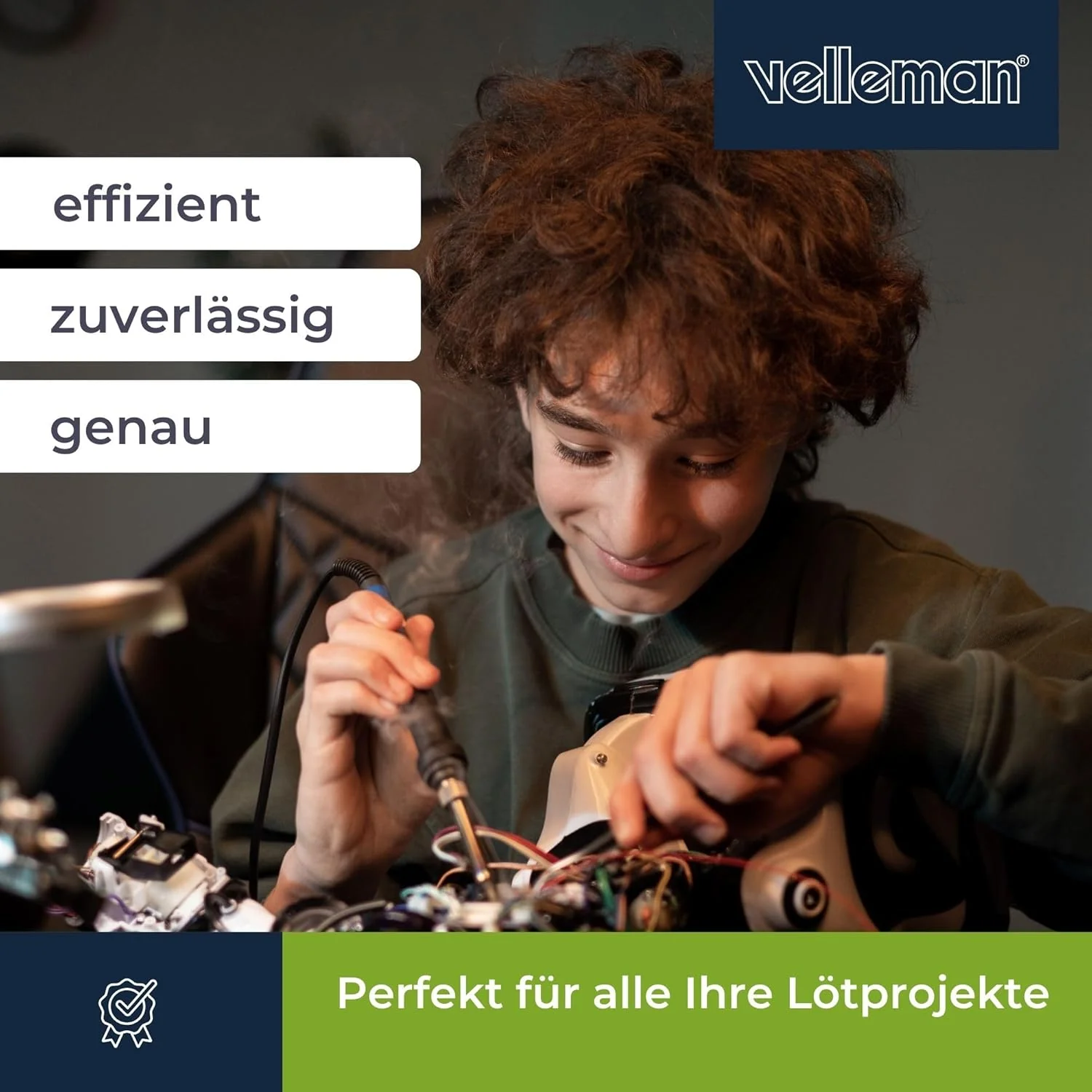 Velleman Lötstation 40–48 W mit LED-Anzeige und Mica-Heizelement, einstellbare Temperatur 150–450 °C - Image 2