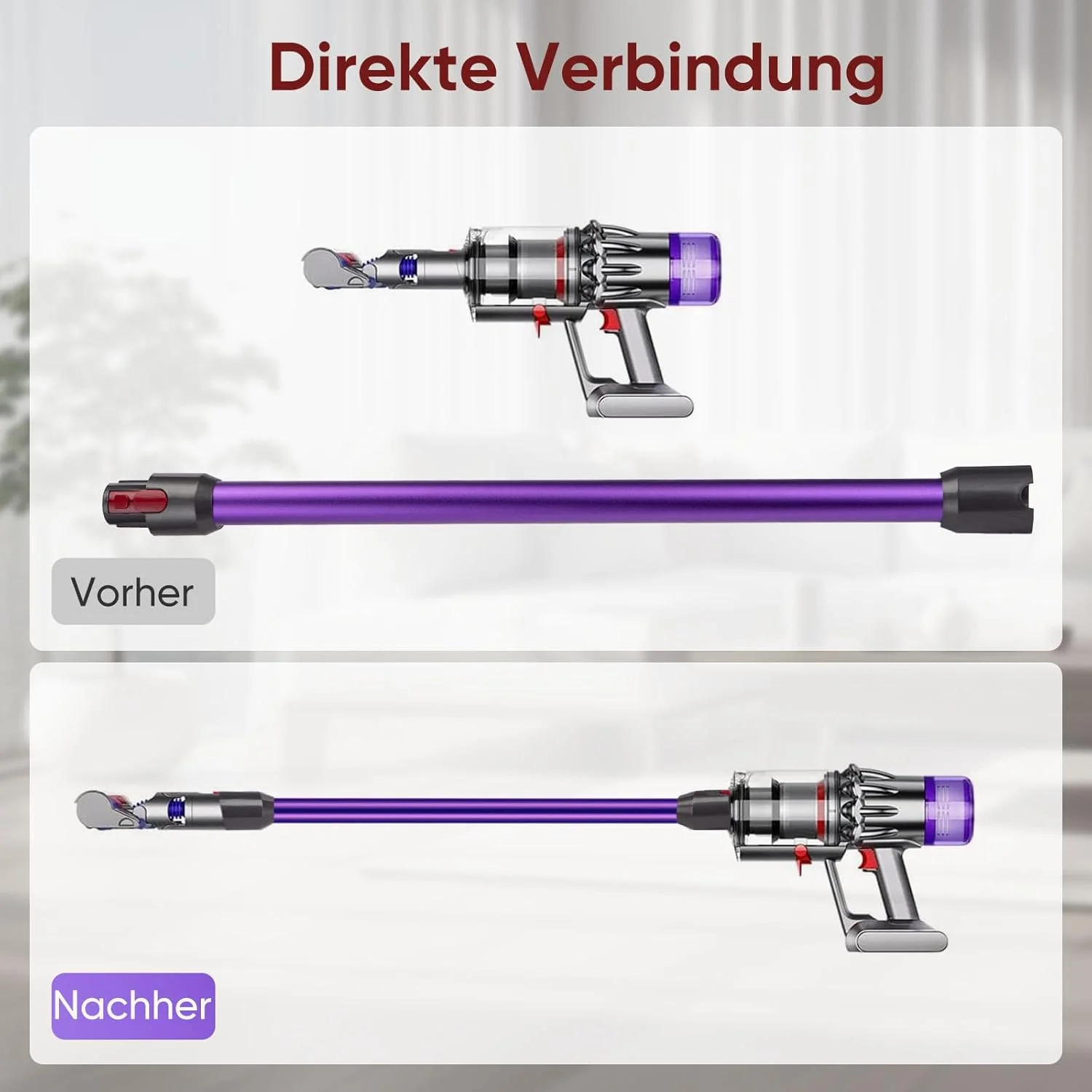 Verlängerungsrohr für Dyson V11 V15 V10 V8 V7 Stabstaubsauger,Ersatz Teleskoprohr Schnellspanner Ver - Image 6