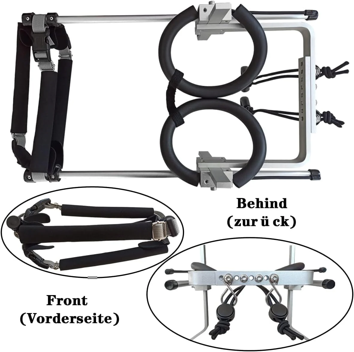Verstellbarer 2-Rad-Hunderollstuhl, M-2 Grösse für behinderte Hunde Hinterbeine Rehabilitation, geei - Image 2