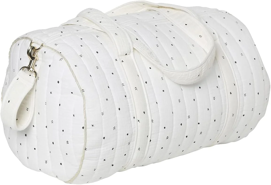 VERTBAUDET Baby Roll Wickeltasche aus Baumwollgaze, elfenbeinfarben, bedruckt mit TU - Image 2
