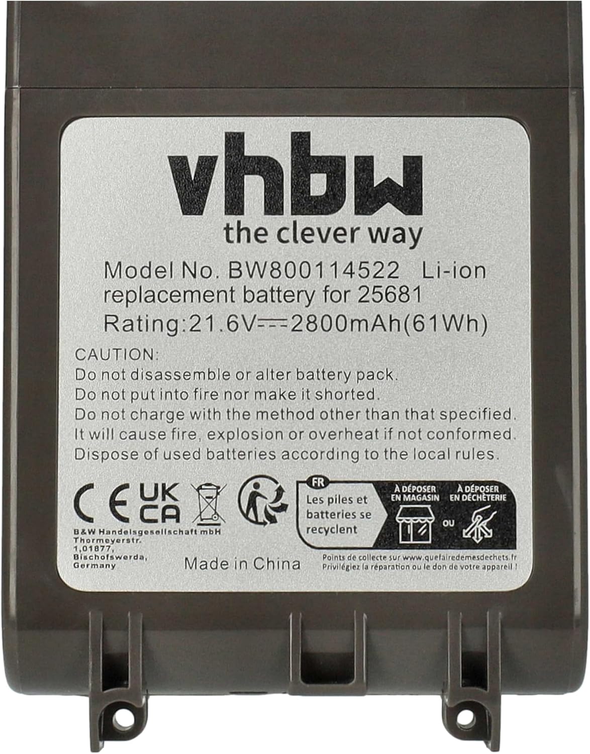 vhbw Akku kompatibel mit Dyson V8 Absolute, V8 Animal, SV10, V8, V8 Absolute Cord-Free Home Cleaner - Image 5